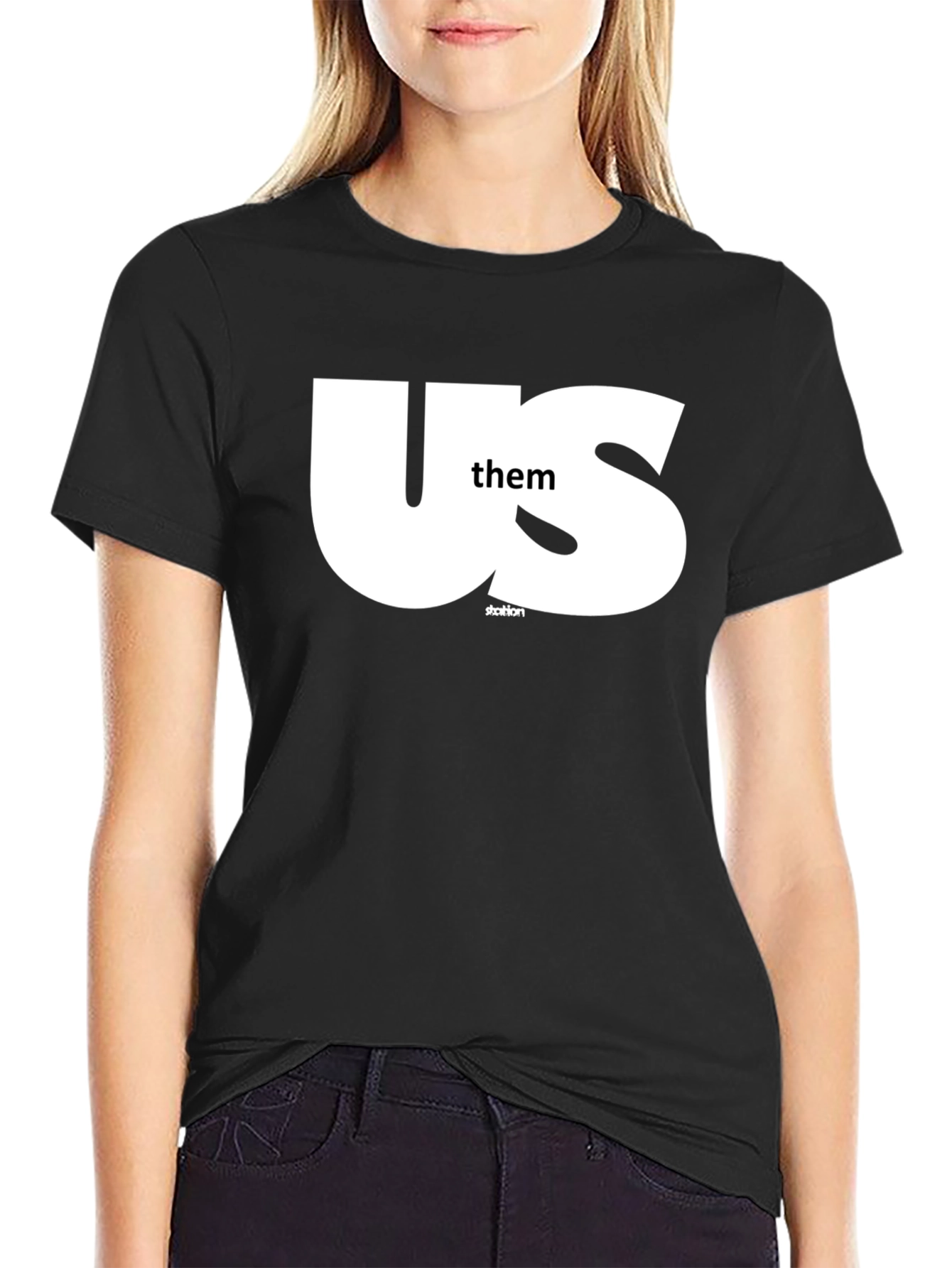 Us Them Graphic Tee - Black T-Shirt