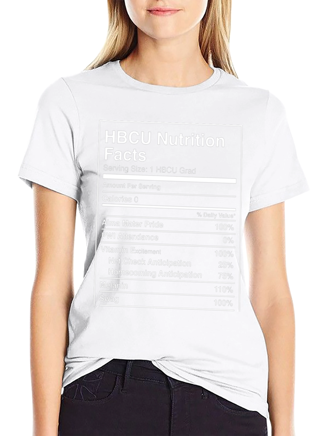 HBCU Nutrition Facts T-Shirt
