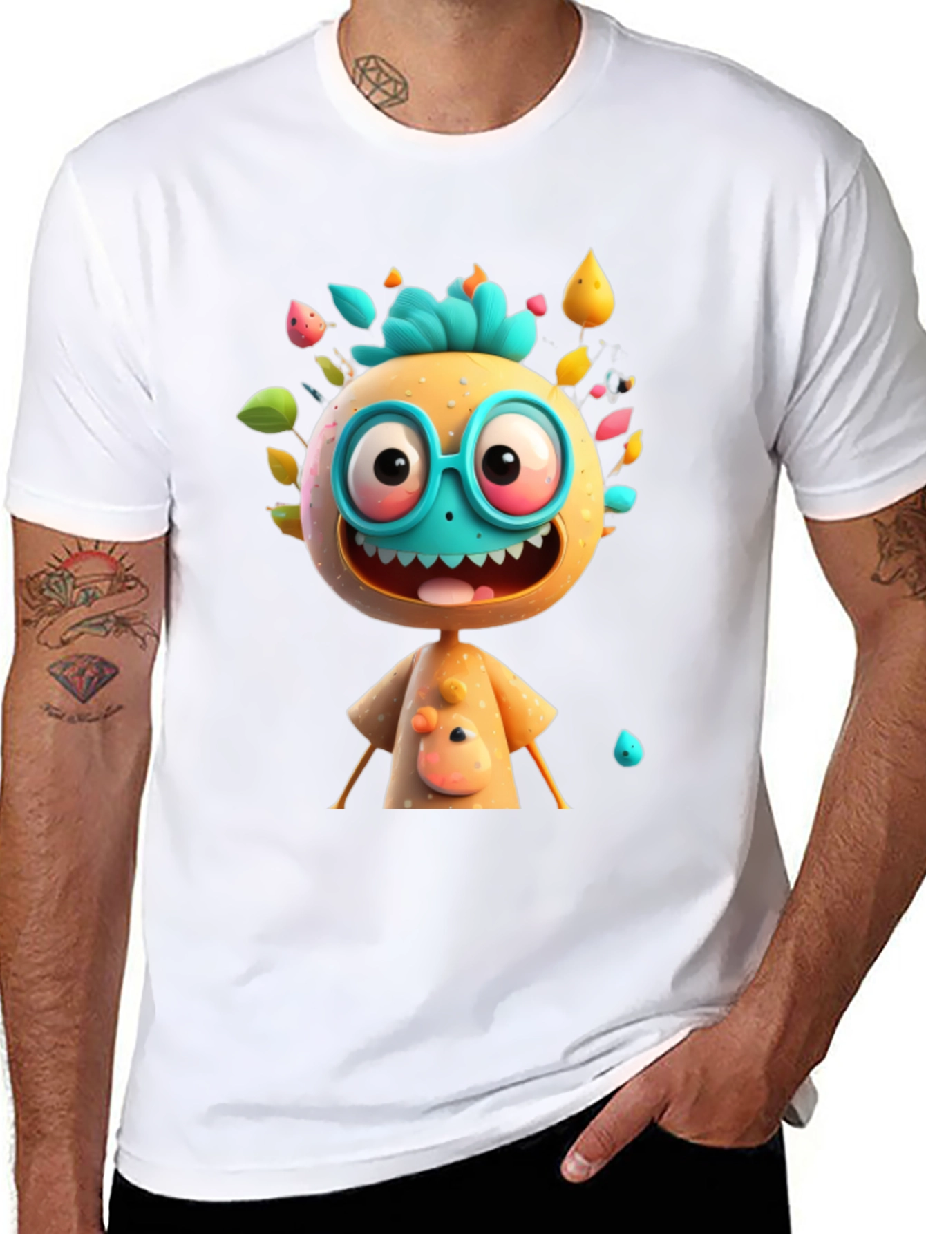 Cartoon Character Graphic T-Shirt