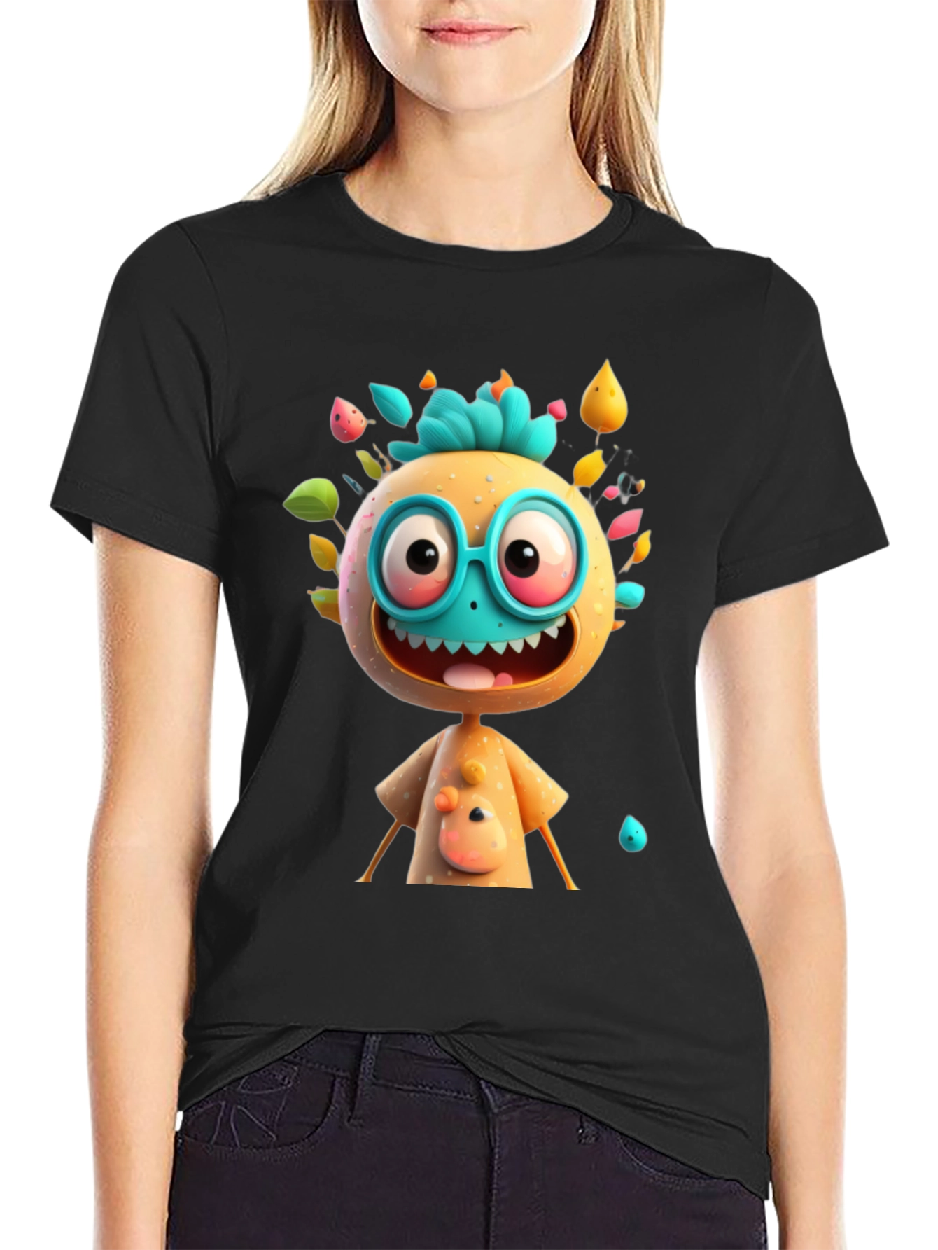 Cartoon Character Graphic T-Shirt