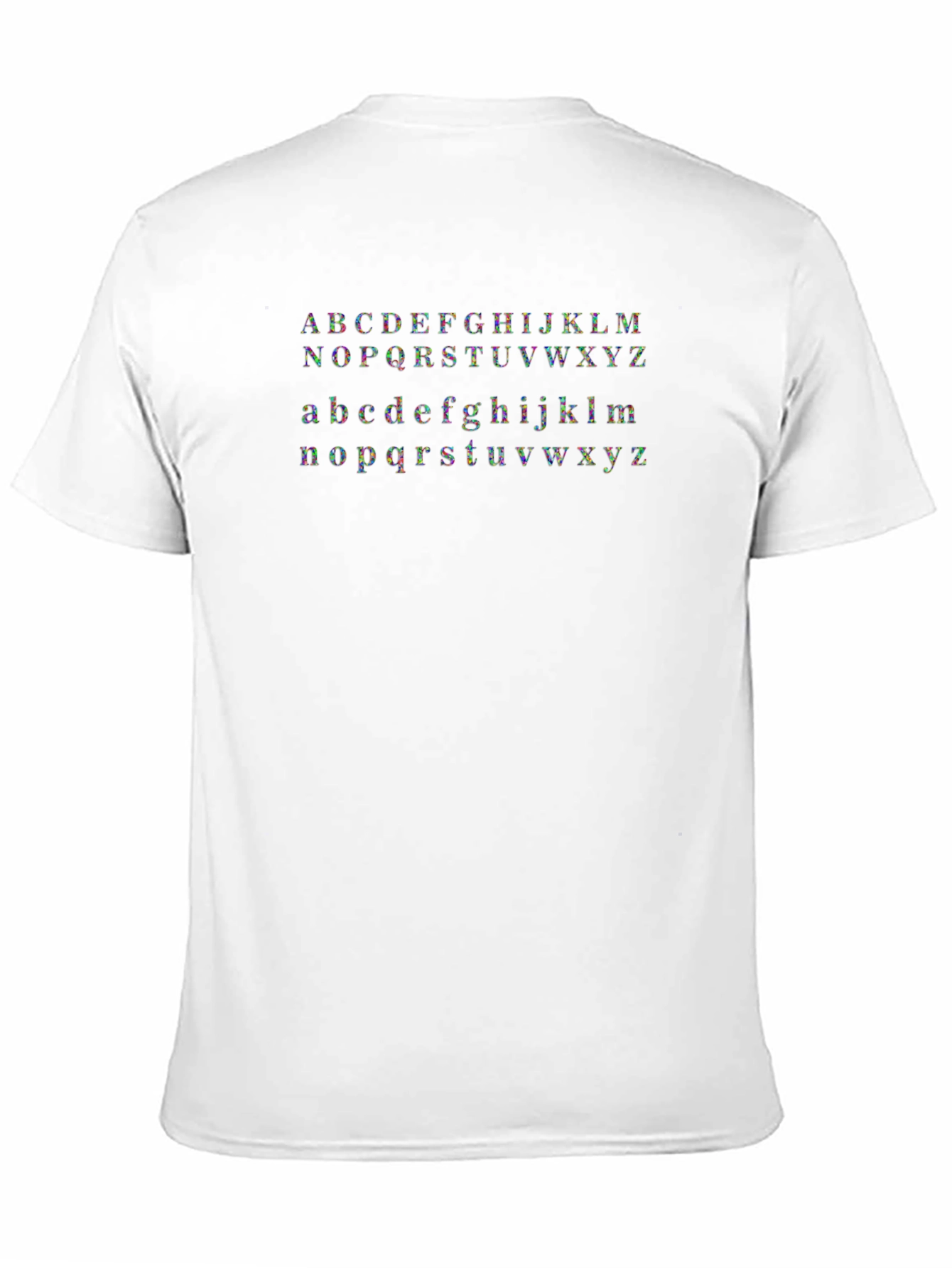 Alphabet Graphic Print Black Casual Tee