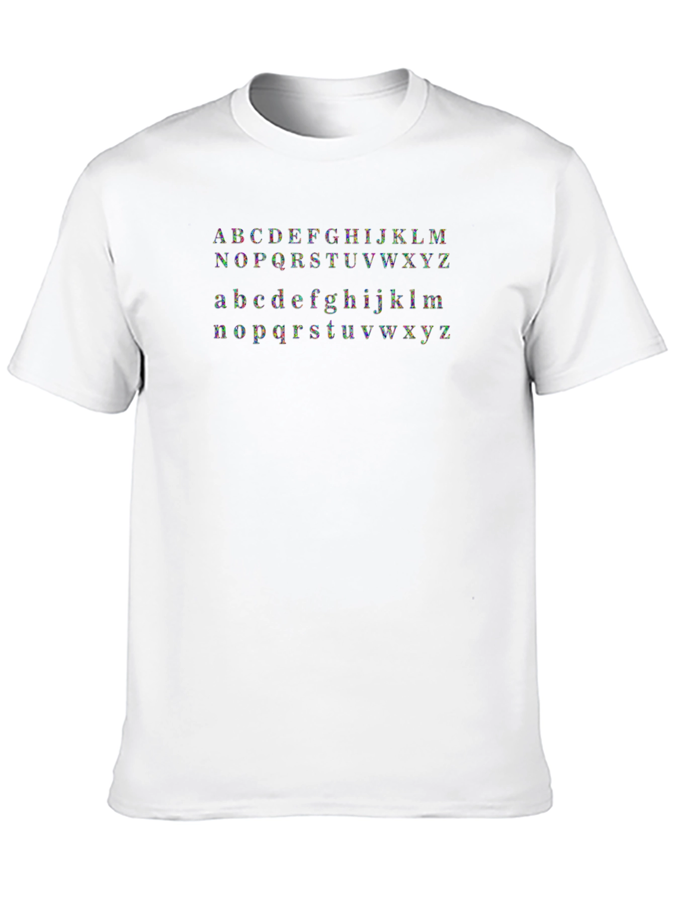 Alphabet Graphic Print Black Casual Tee