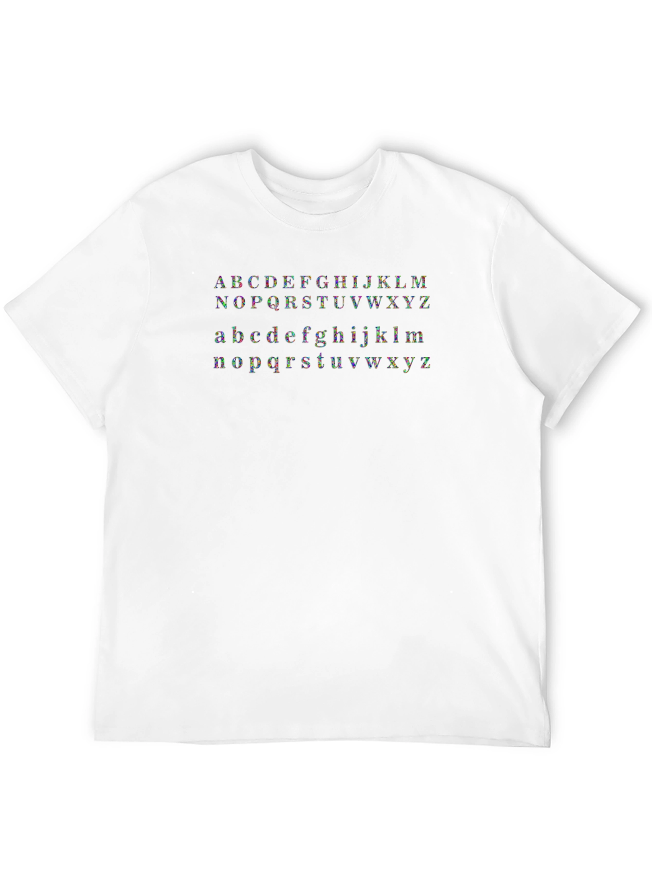 Alphabet Graphic Print Black Casual Tee