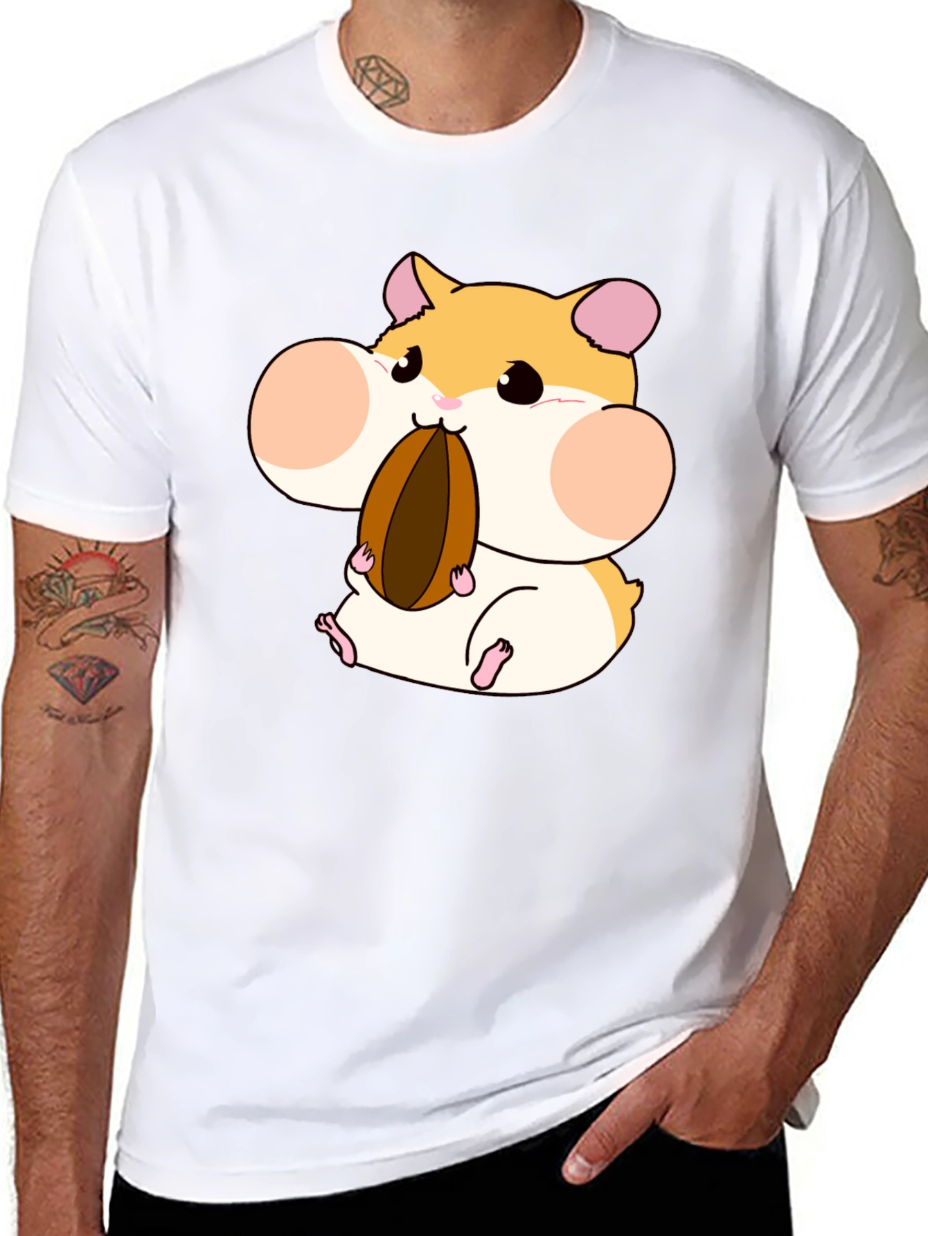 Hamster Lover T-Shirt - Cartoon Hamster Graphic Tee