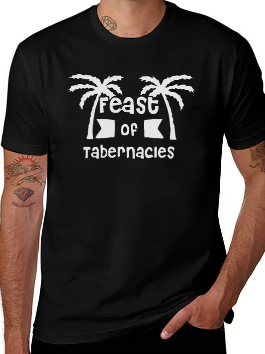 Feast of Tabernacles T-Shirt Black Cotton Tee