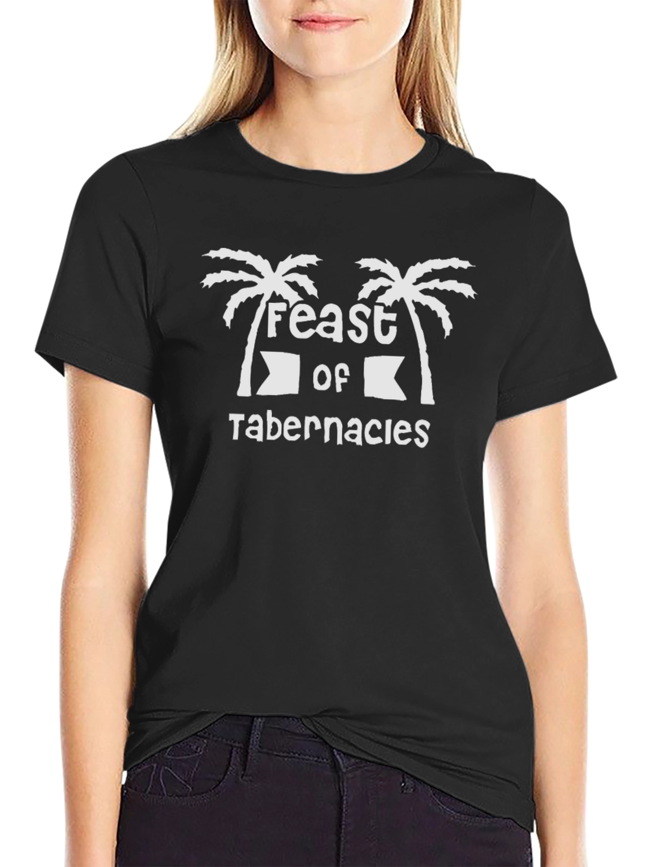 Feast of Tabernacles T-Shirt Black Cotton Tee
