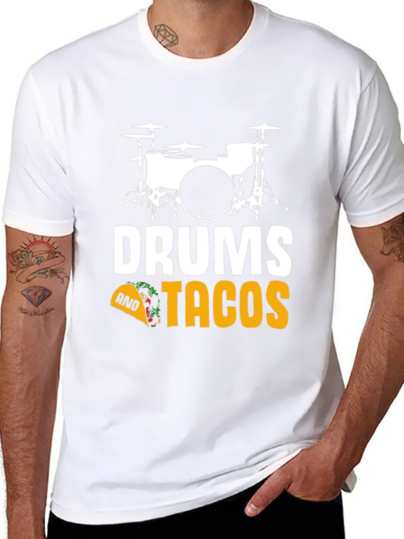 Drums and Tacos Graphic T-Shirt