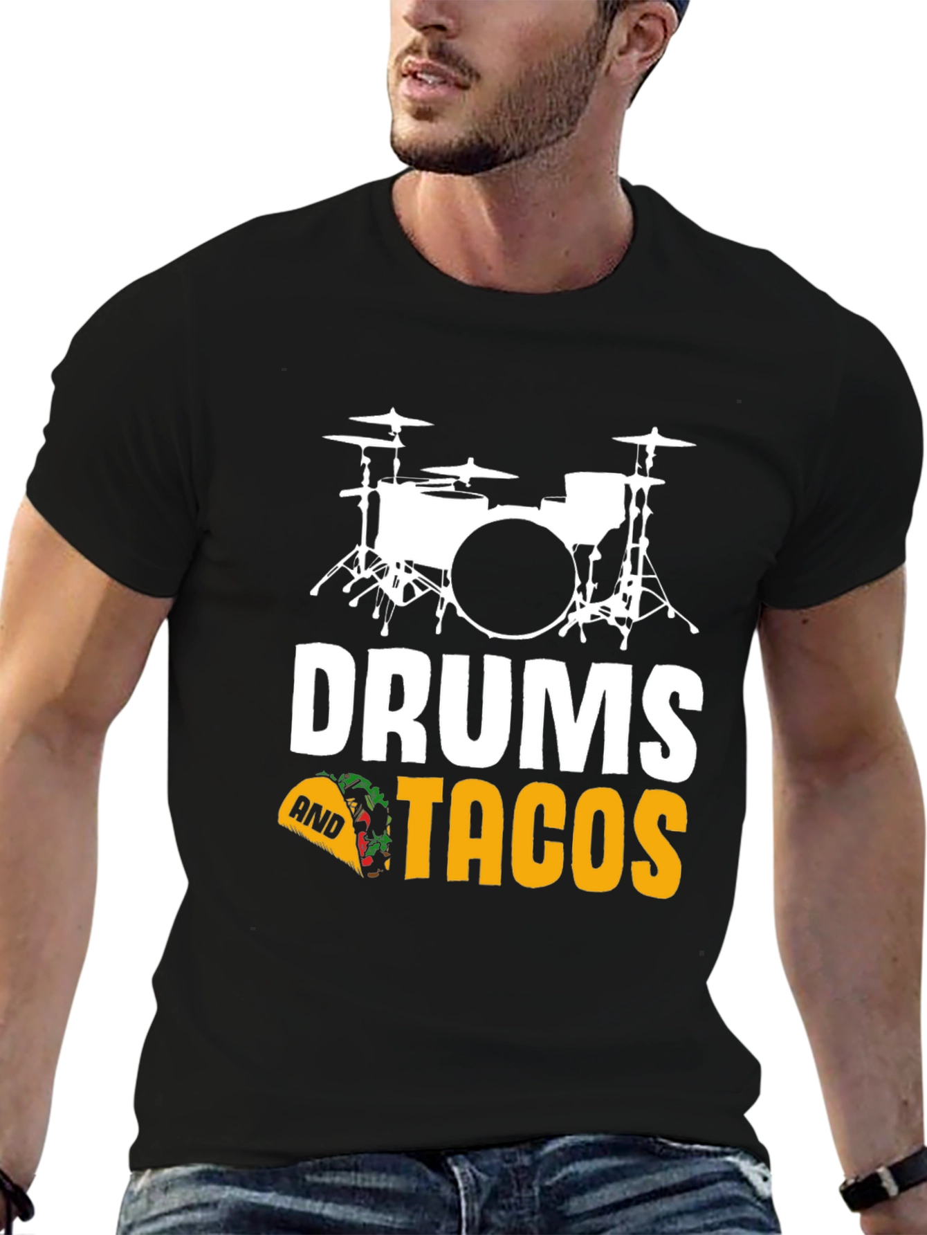 Drums and Tacos Graphic T-Shirt