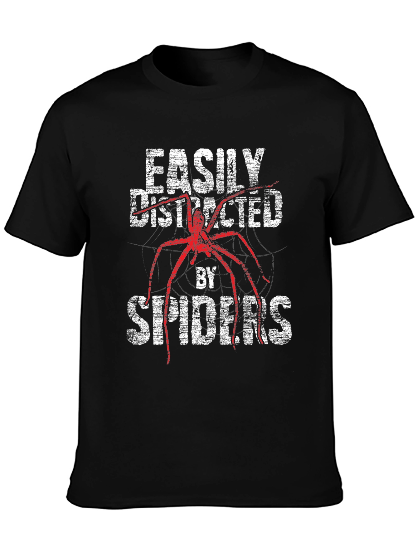 Easily Distracted By Spiders Funny T-Shirt