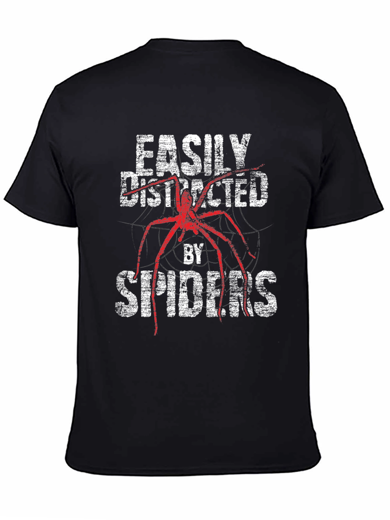 Easily Distracted By Spiders Funny T-Shirt