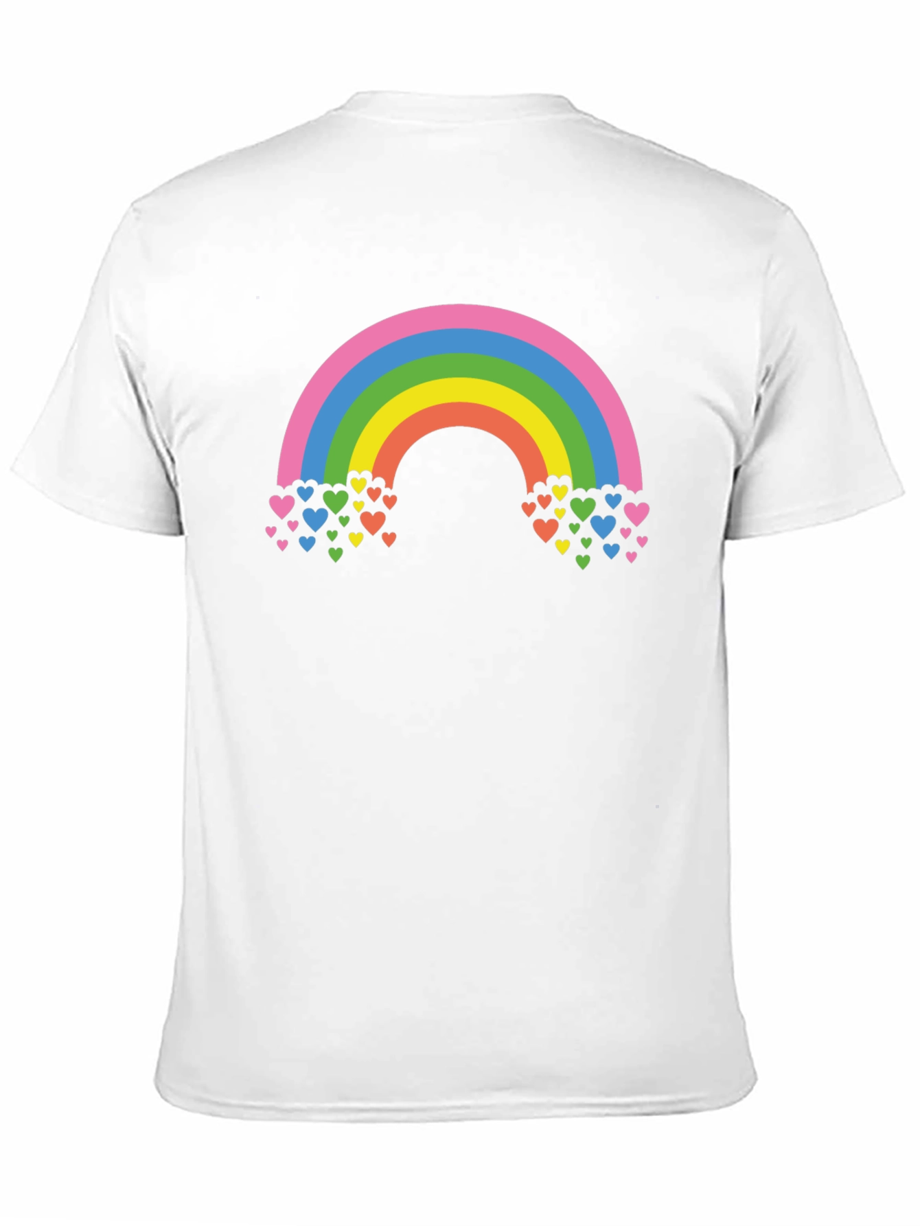 Rainbow Hearts Graphic T-Shirt - Black