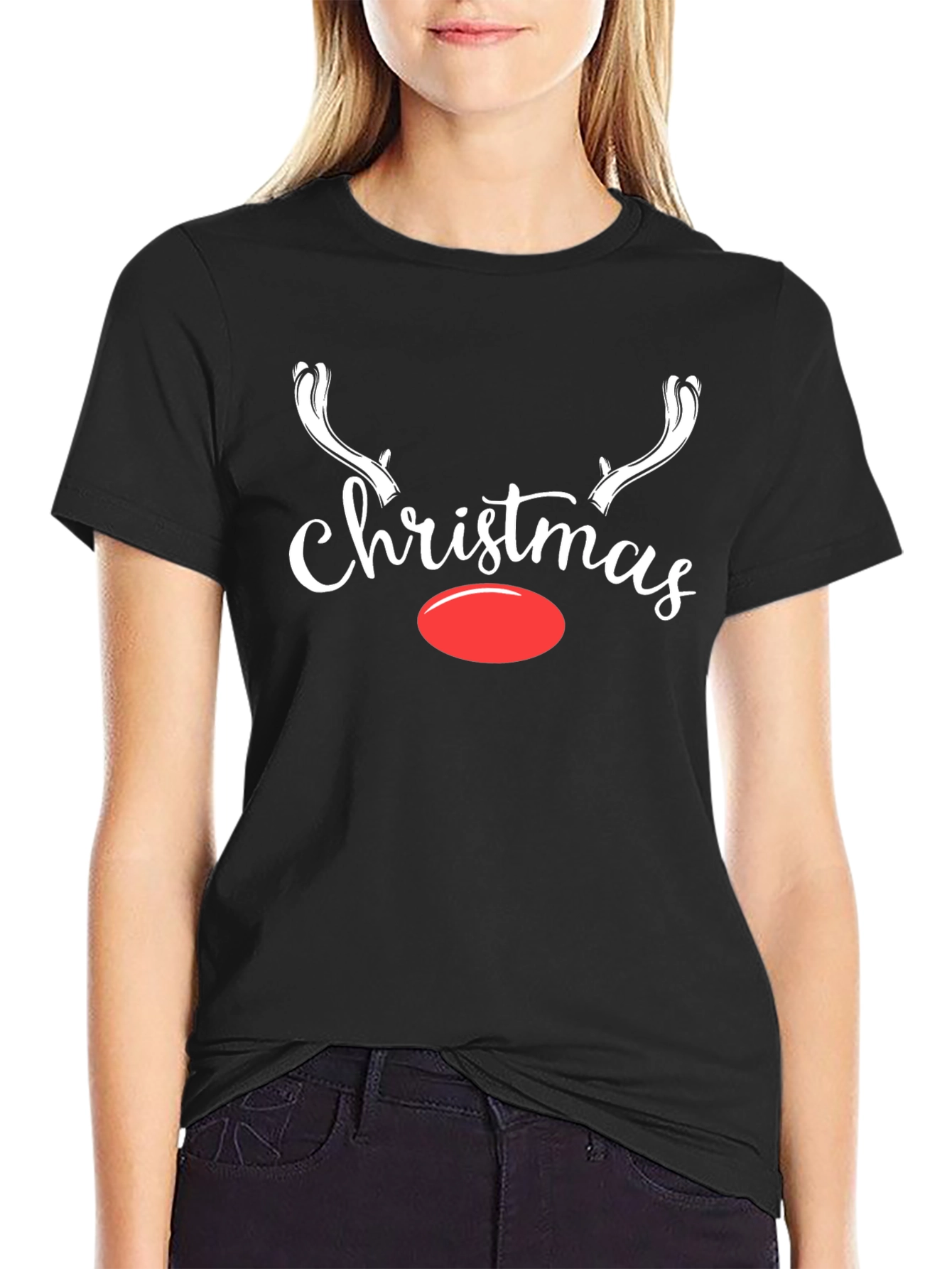 Christmas Reindeer Graphic T-Shirt