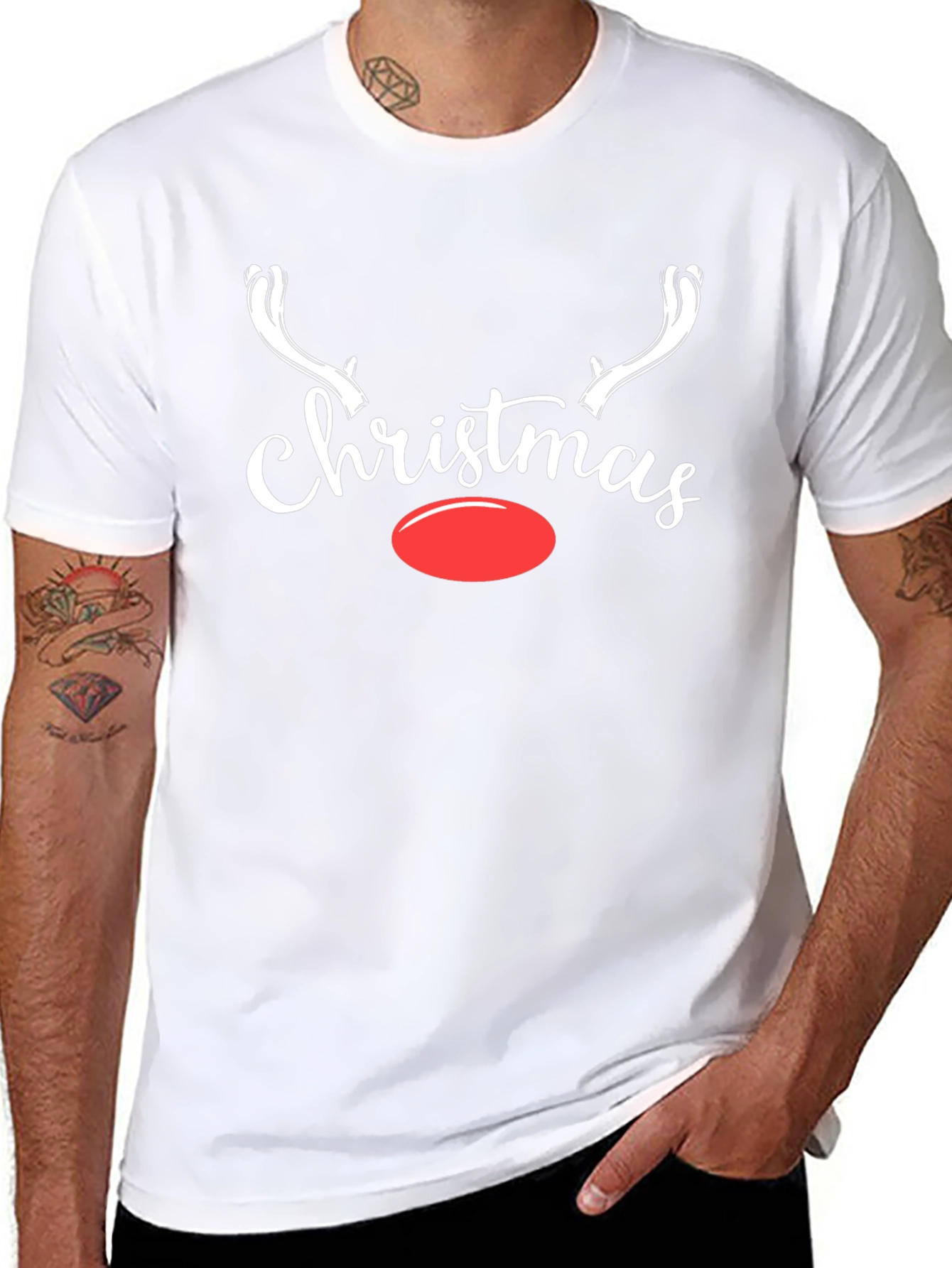 Christmas Reindeer Graphic T-Shirt