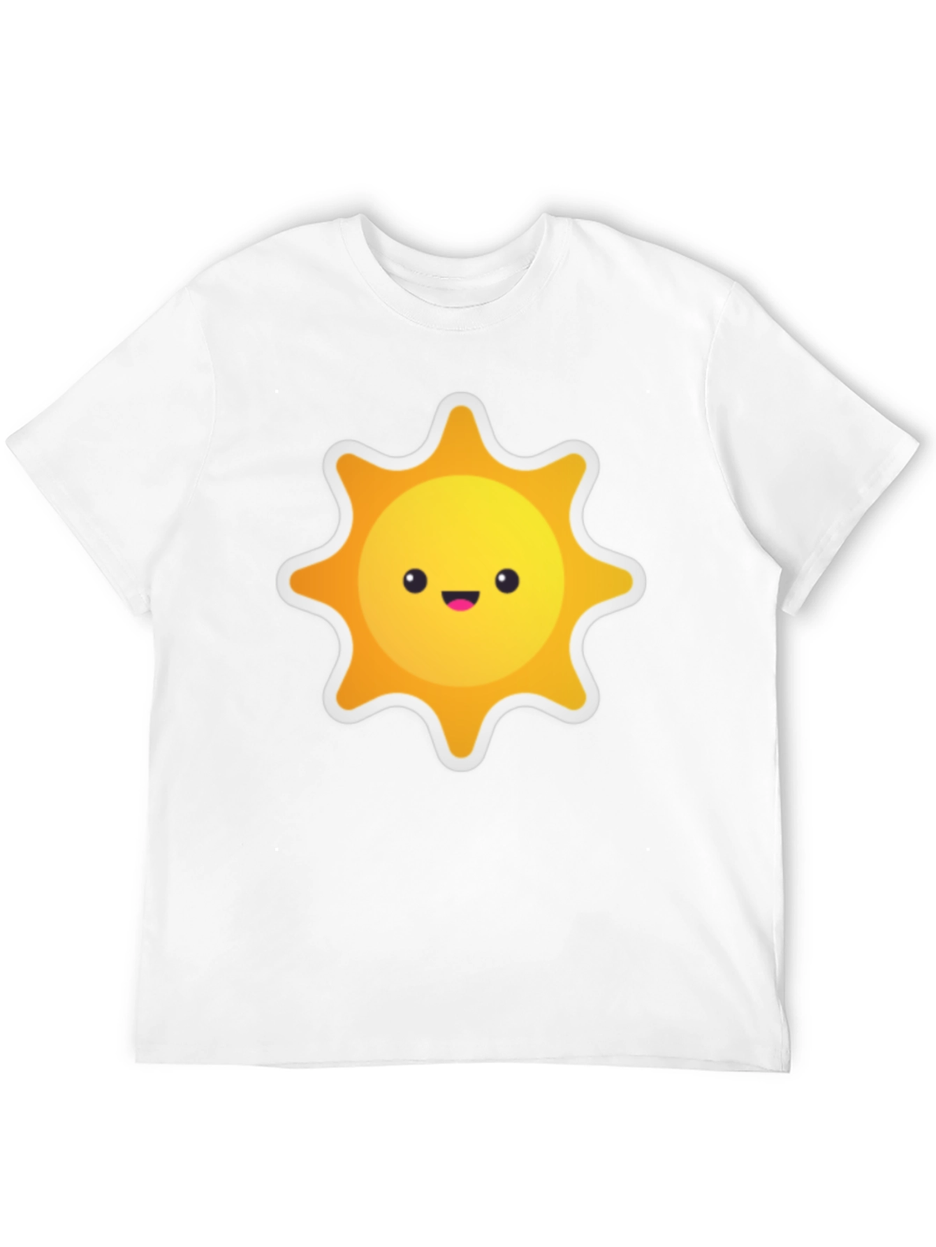 Cute Sun Graphic Black T-Shirt