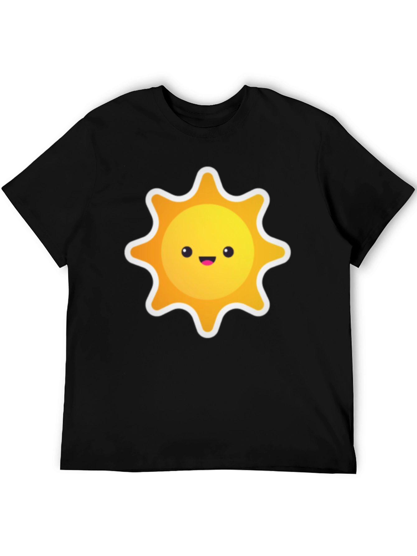 Cute Sun Graphic Black T-Shirt