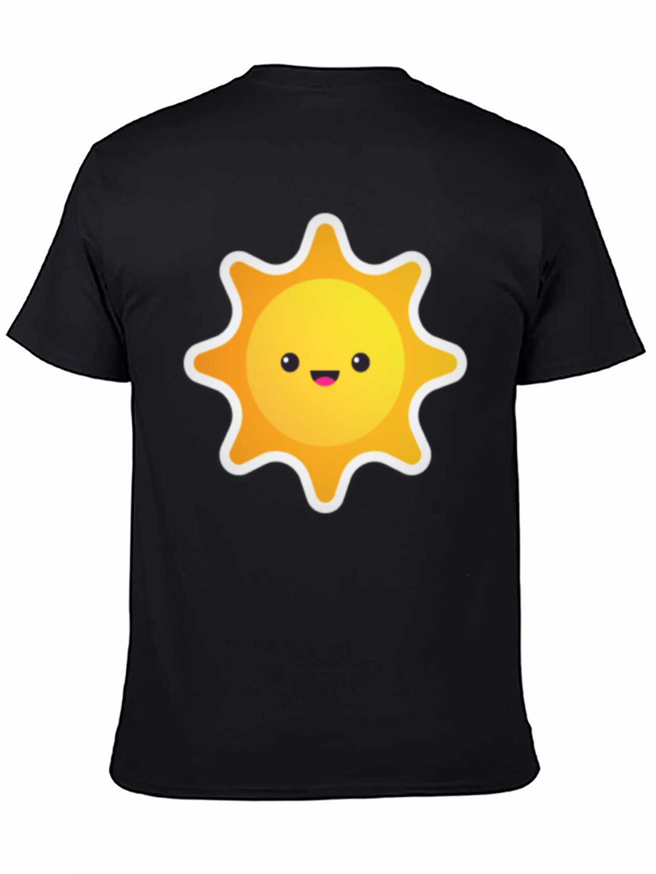 Cute Sun Graphic Black T-Shirt