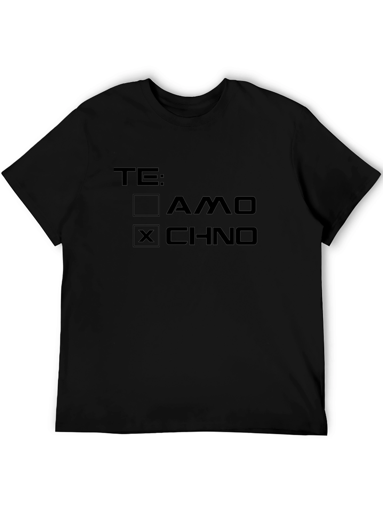 Te: AMO x CHNO Mens Black Graphic Tee