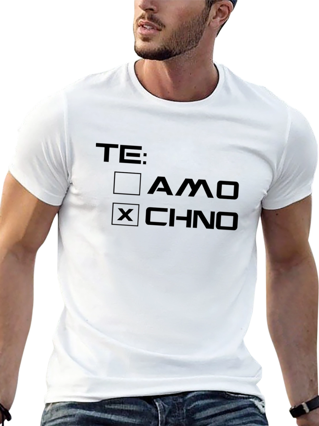 Te: AMO x CHNO Mens Black Graphic Tee