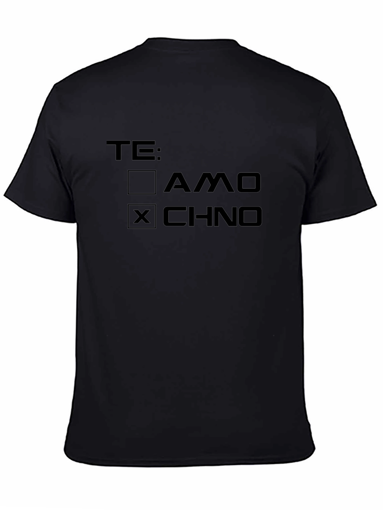 Te: AMO x CHNO Mens Black Graphic Tee