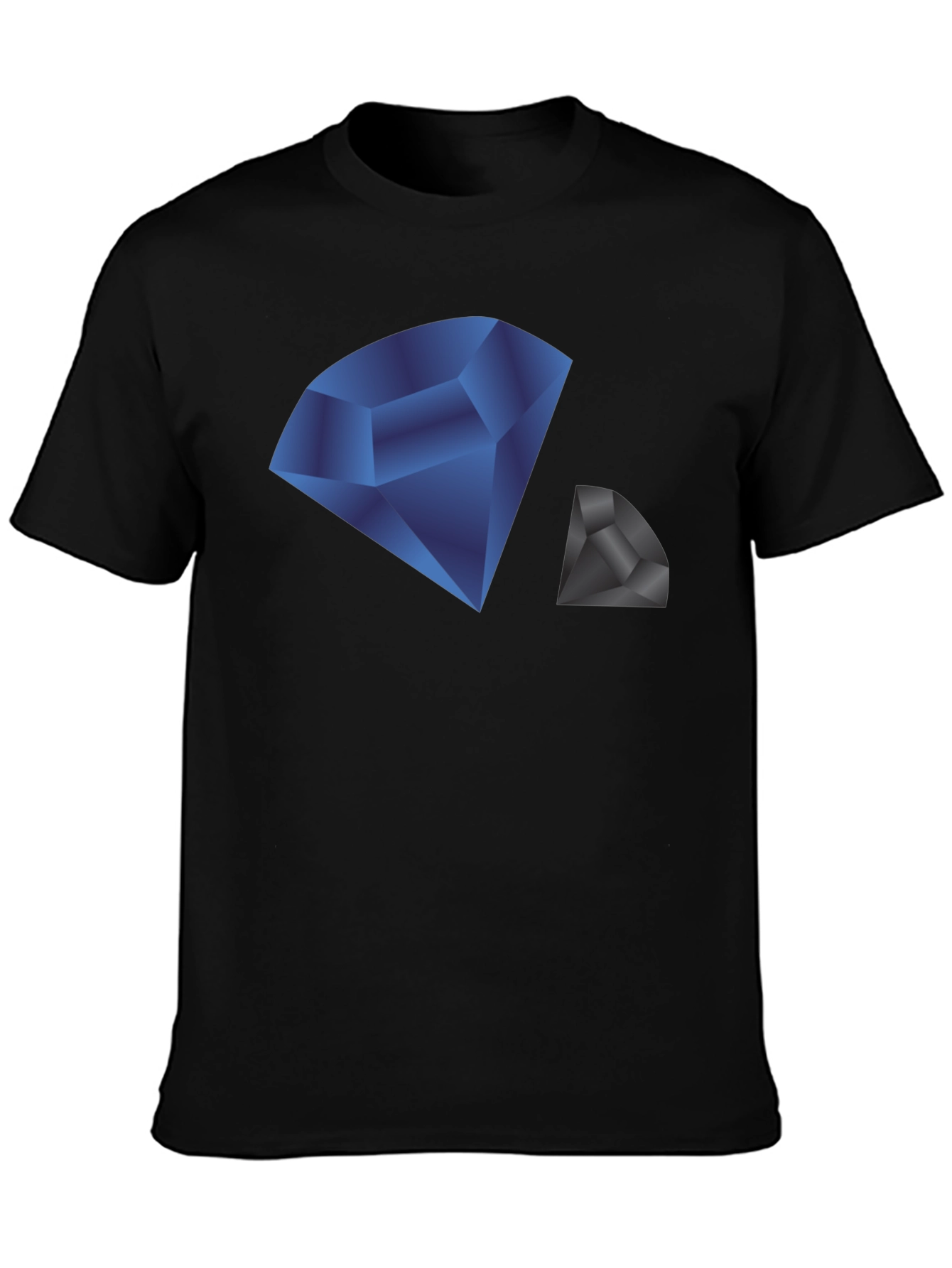 Modern Diamond Graphic Print Tee - Stylish Black Shirt