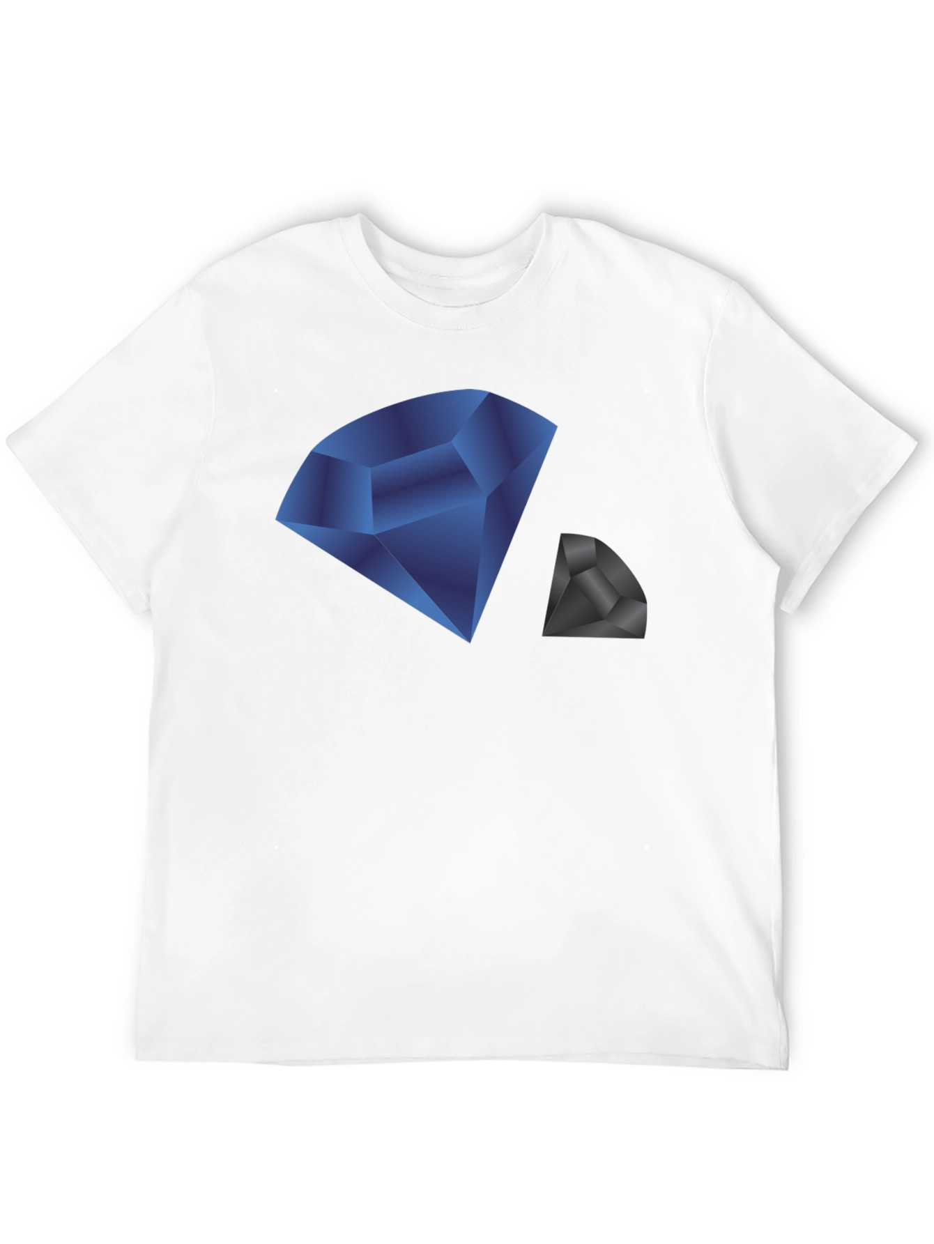 Modern Diamond Graphic Print Tee - Stylish Black Shirt
