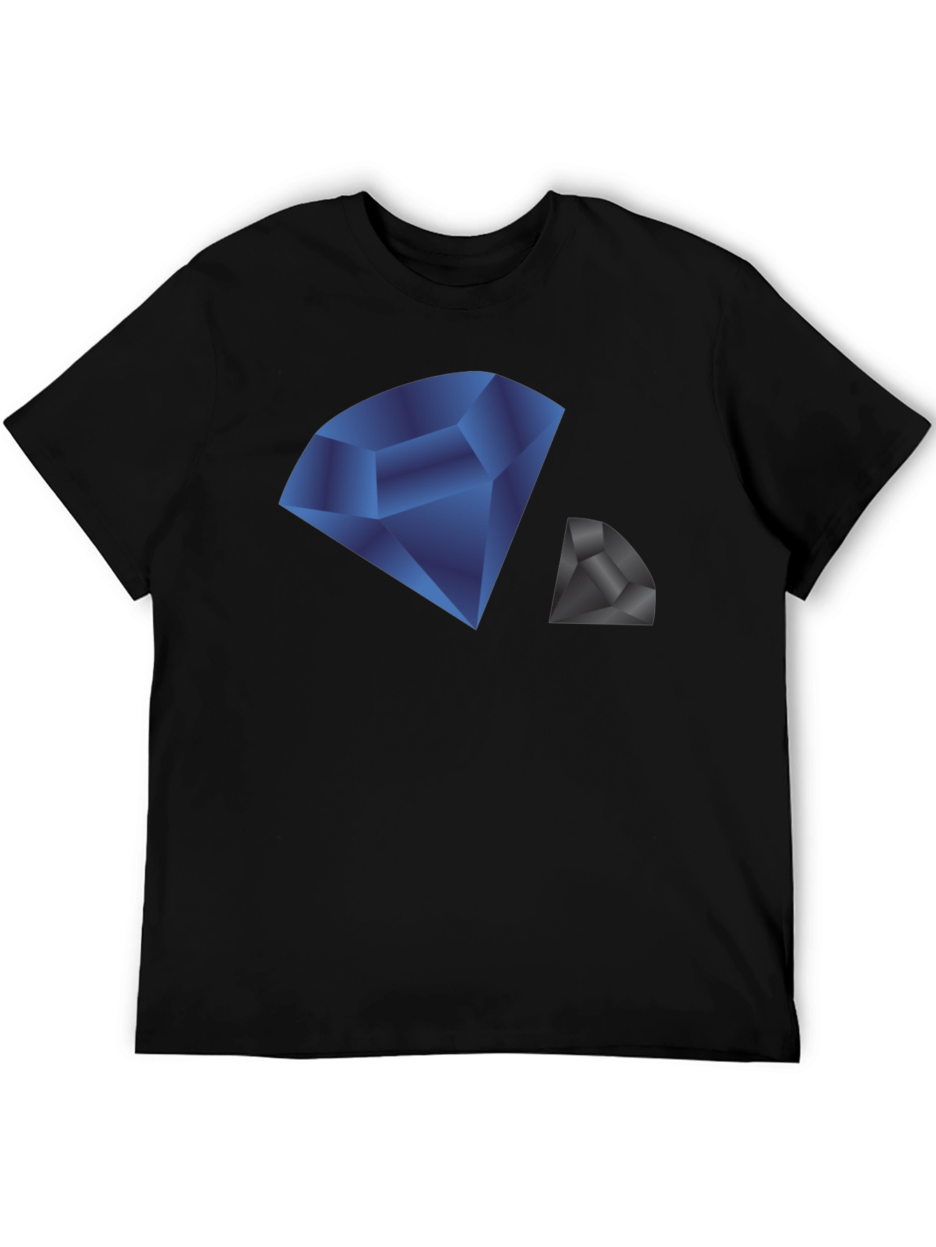 Modern Diamond Graphic Print Tee - Stylish Black Shirt