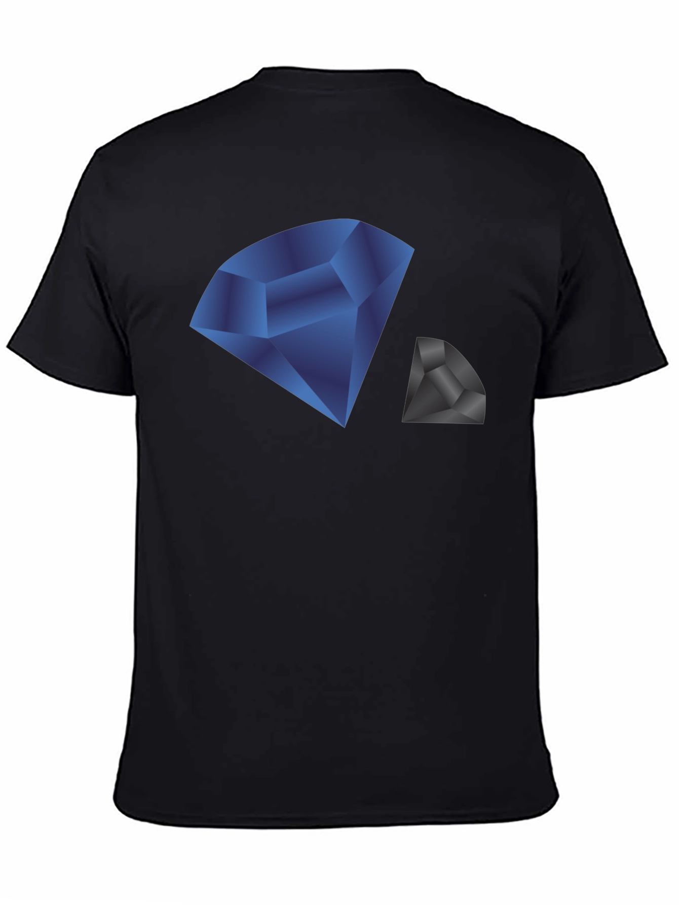 Modern Diamond Graphic Print Tee - Stylish Black Shirt