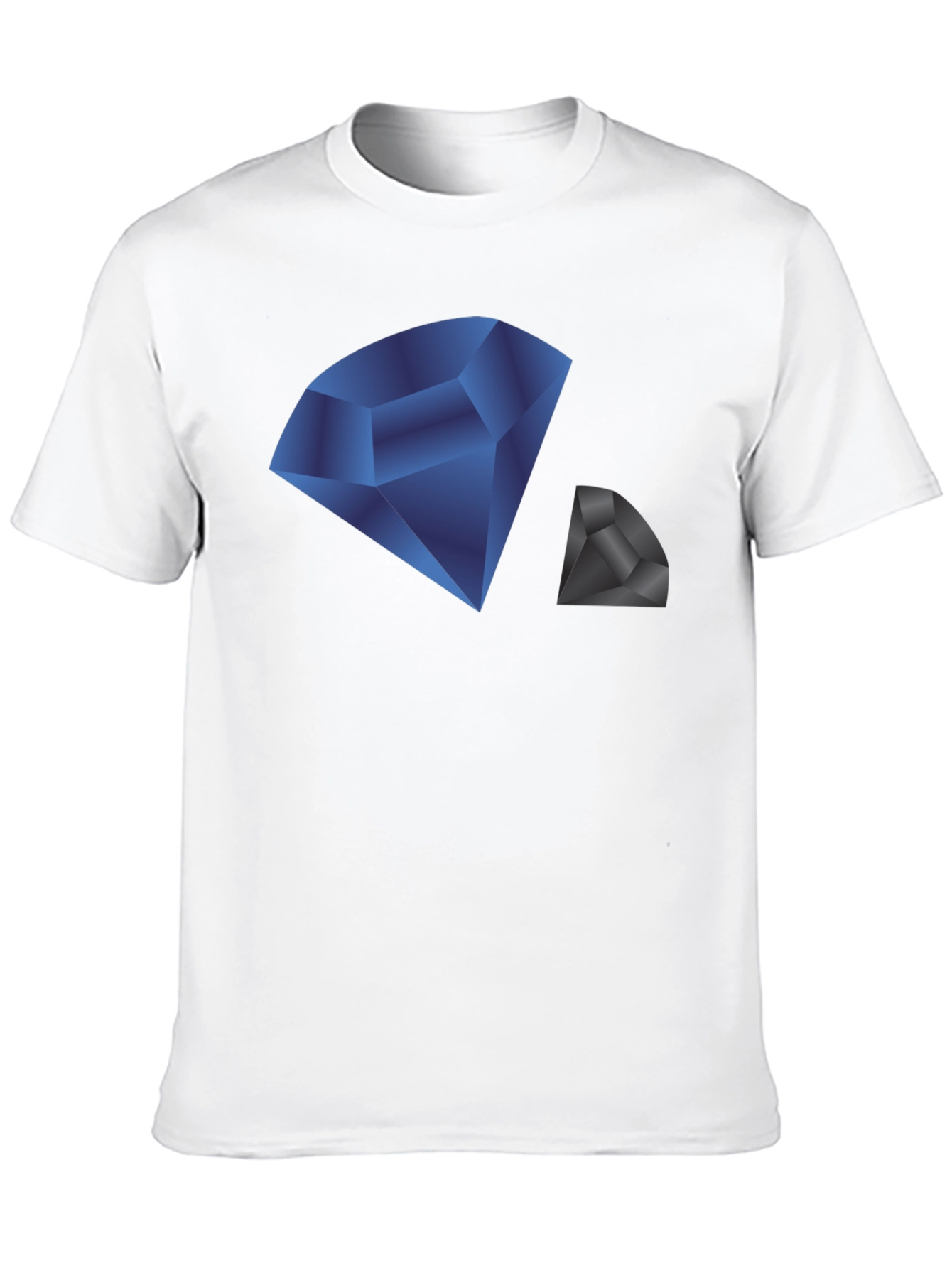 Modern Diamond Graphic Print Tee - Stylish Black Shirt