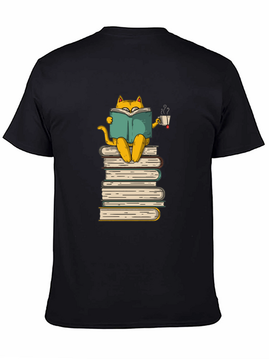 Bookish Cat T-Shirt: Cozy Reader
