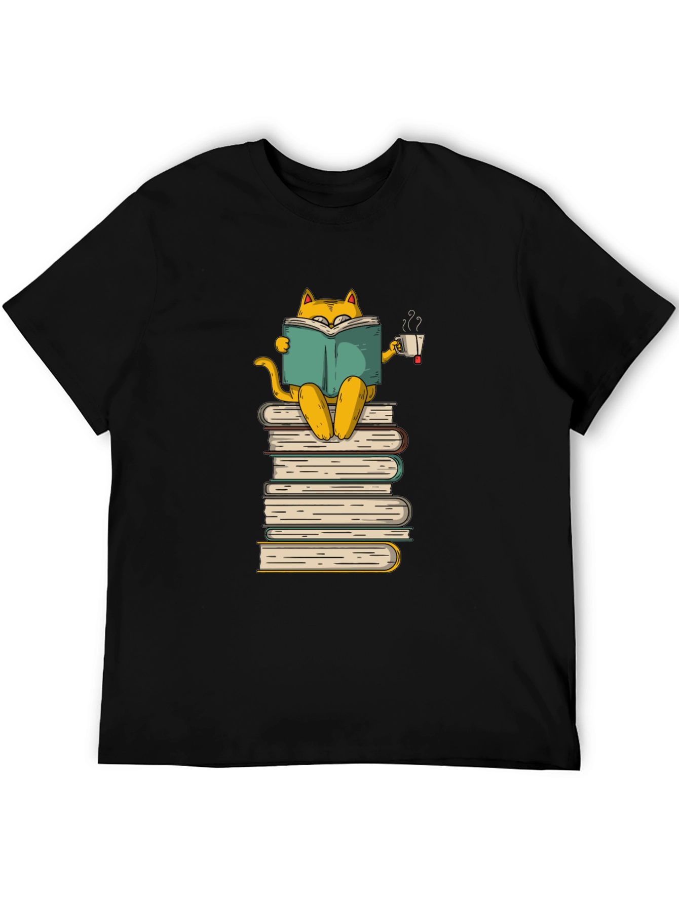 Bookish Cat T-Shirt: Cozy Reader