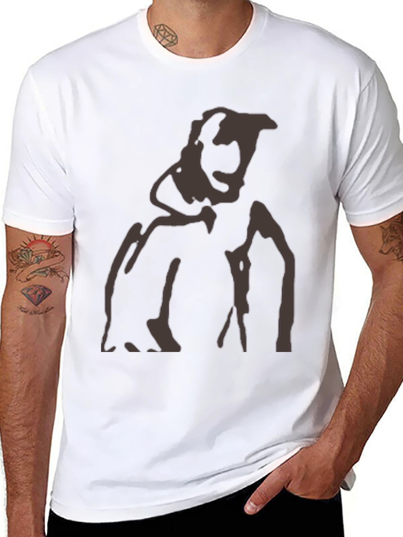 Abstract Silhouette Graphic Tee
