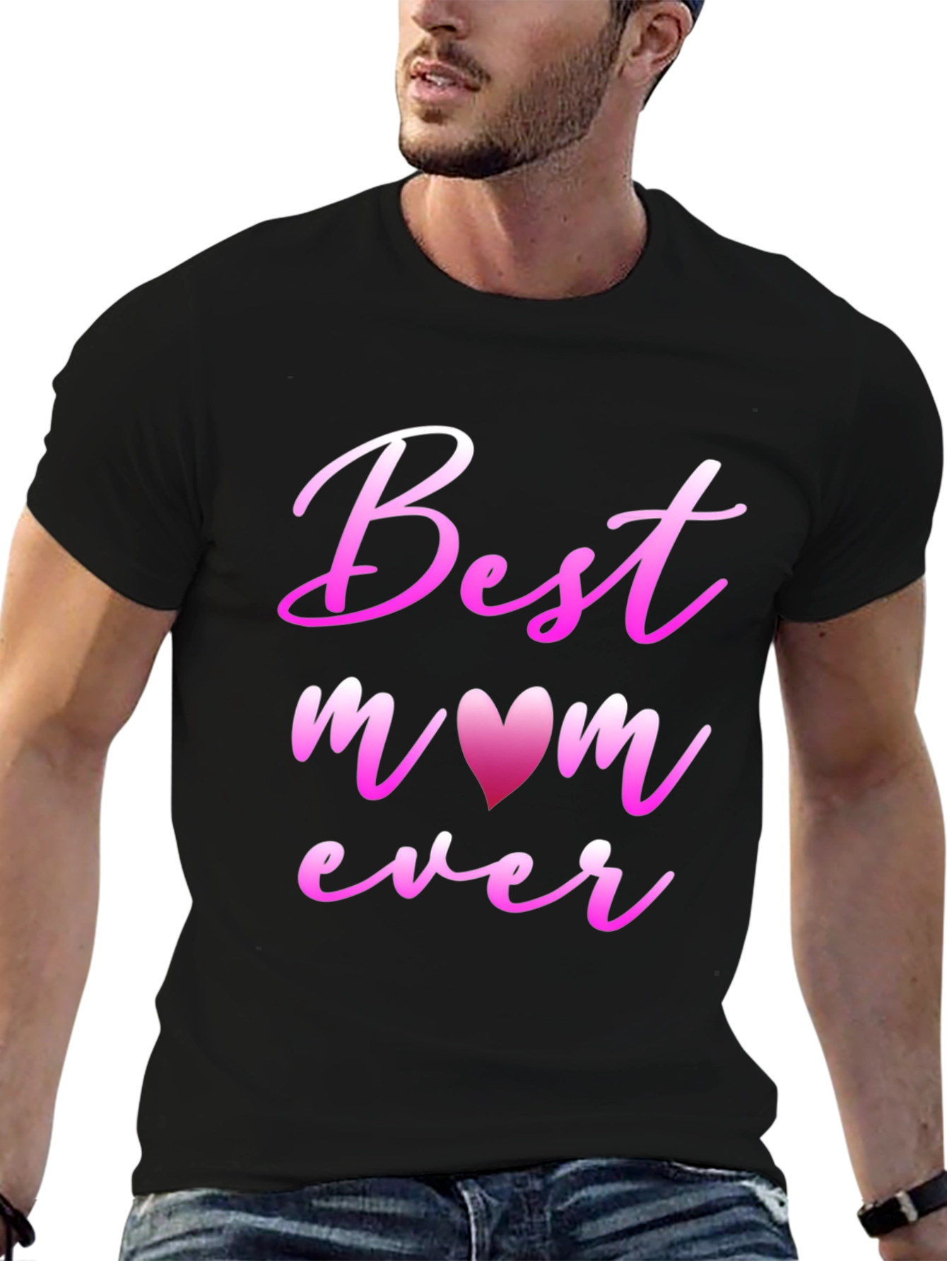 Best Mom Ever Black Graphic T-Shirt