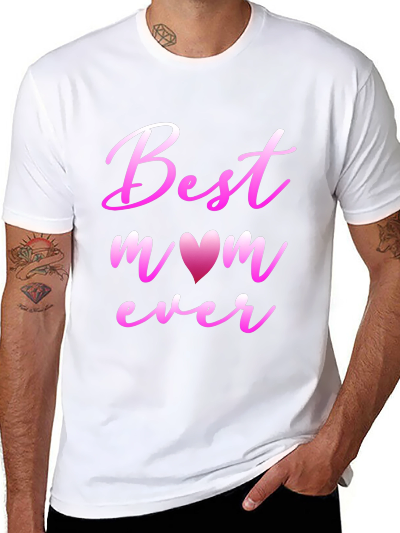 Best Mom Ever Black Graphic T-Shirt