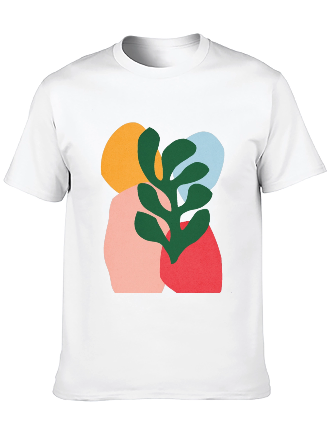 Modern Abstract Graphic Print Black T-Shirt