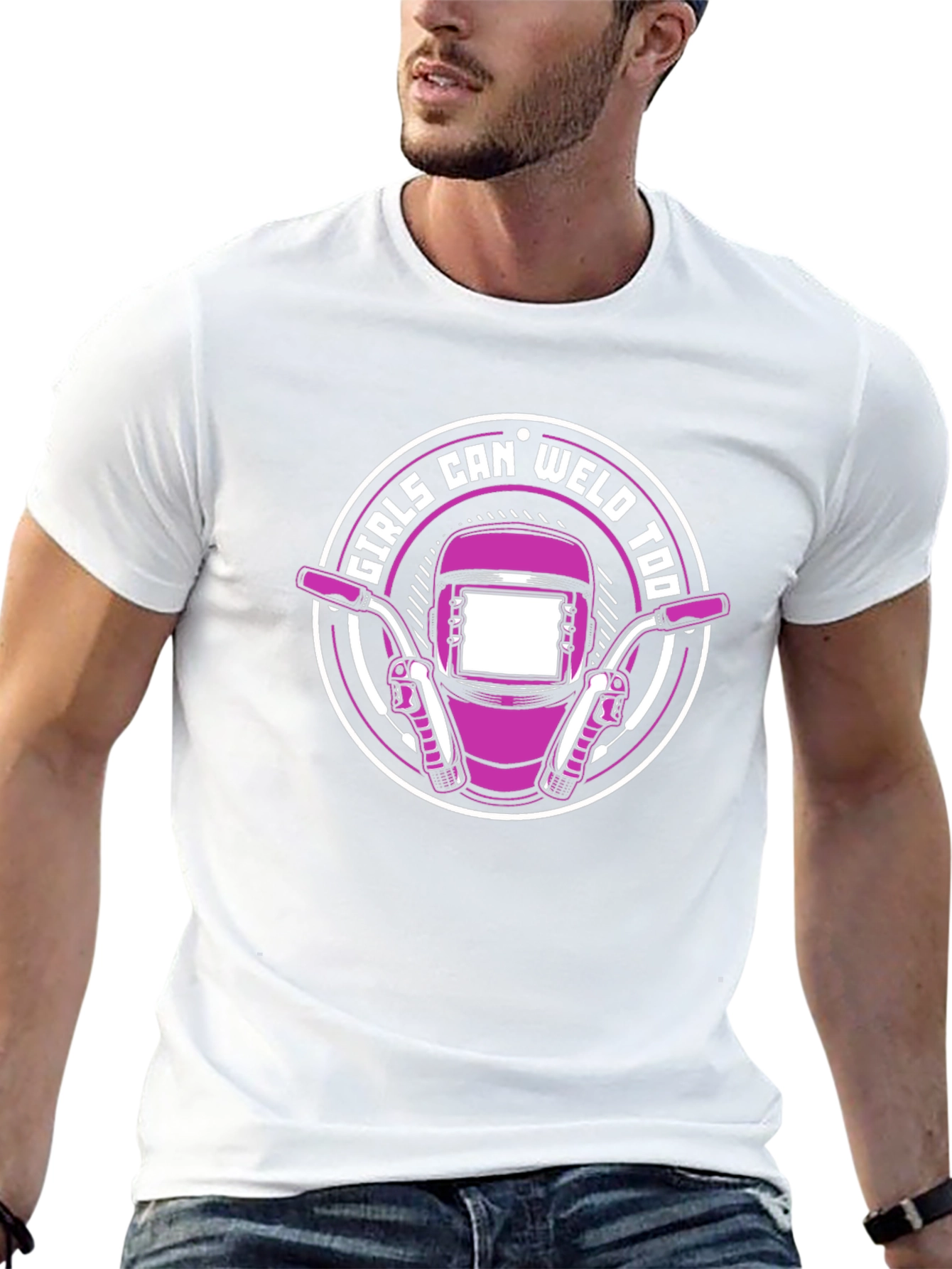 Girls Can Weld Too Black T-Shirt