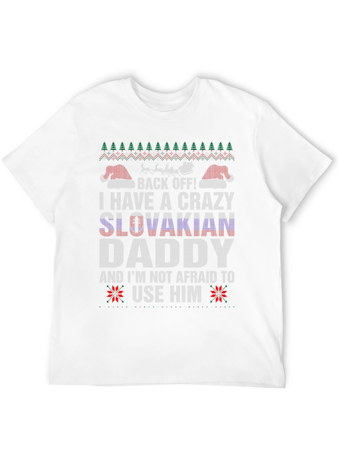 Crazy Slovakian Daddy Christmas T-Shirt