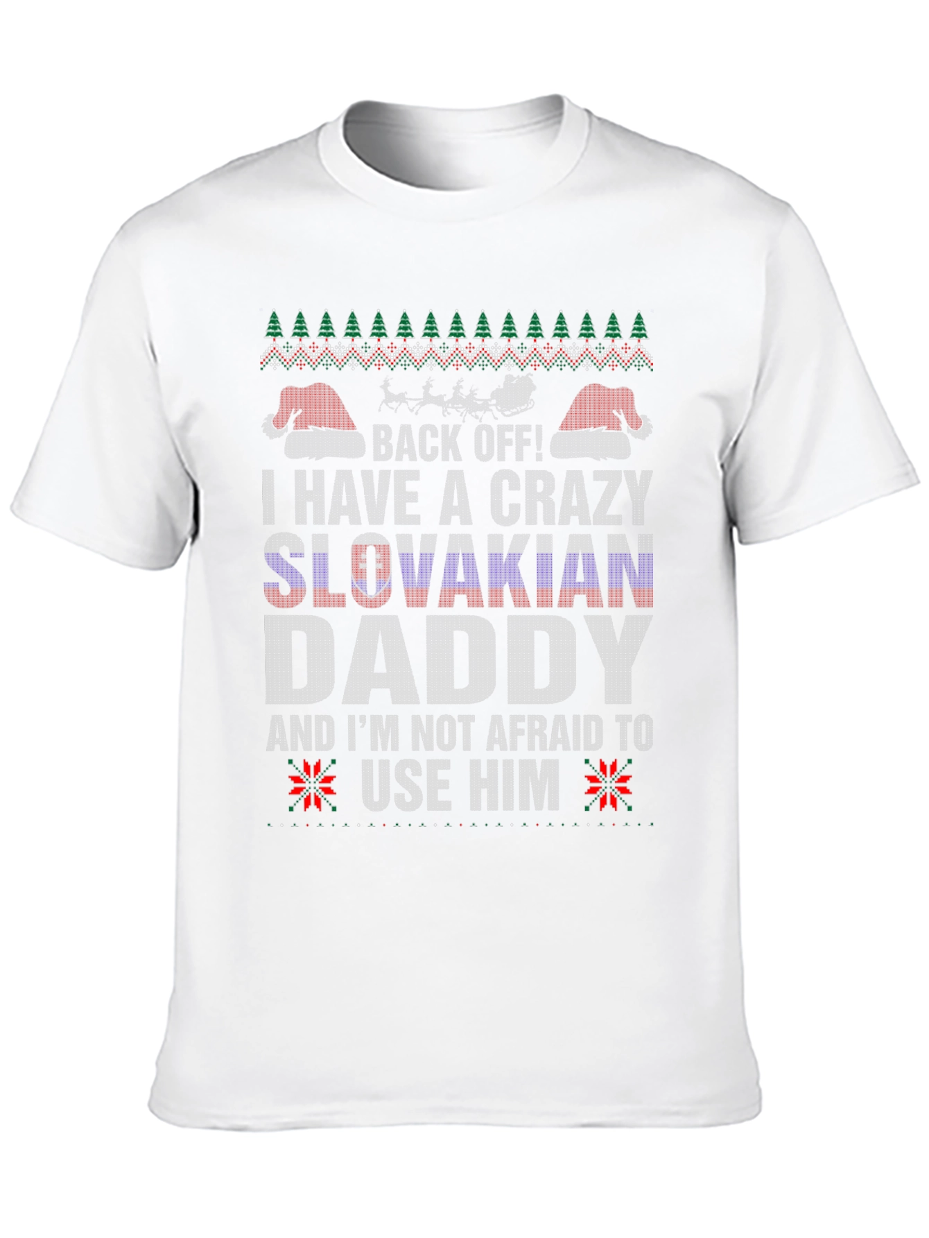 Crazy Slovakian Daddy Christmas T-Shirt