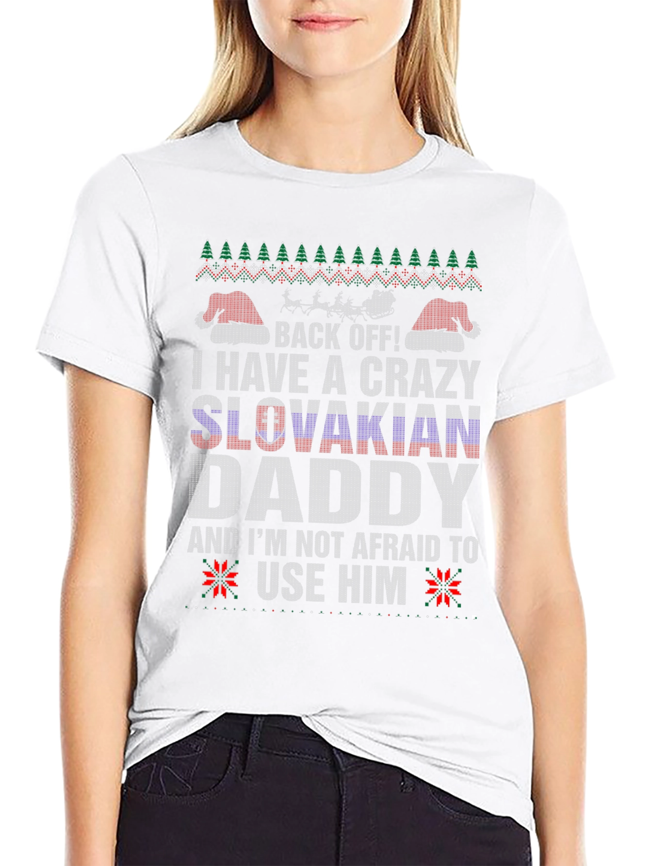 Crazy Slovakian Daddy Christmas T-Shirt