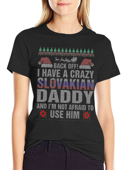 Crazy Slovakian Daddy Christmas T-Shirt