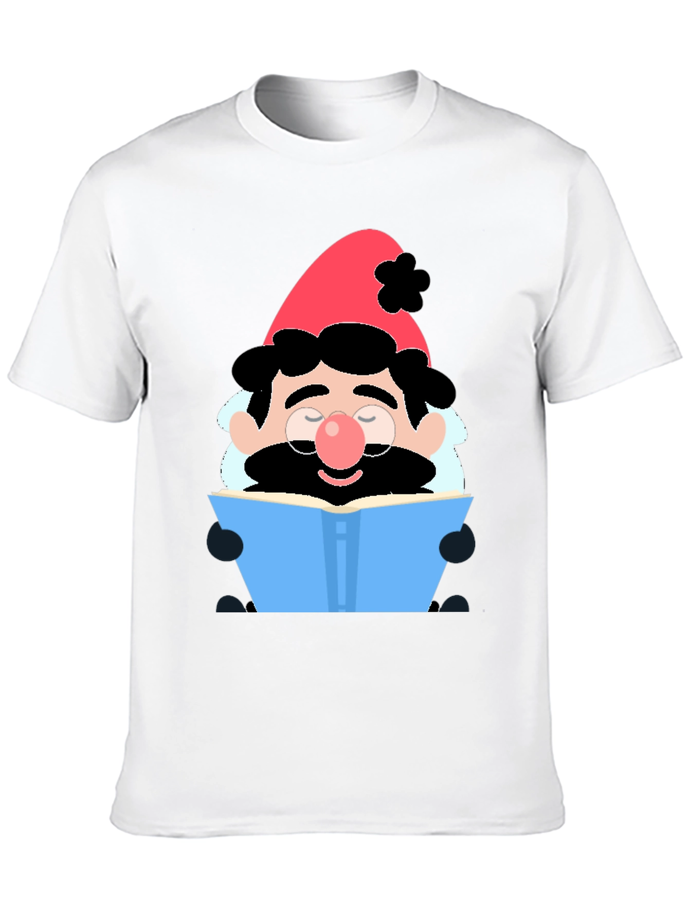 Bookish Gnome T-Shirt - Whimsical Graphic Tee