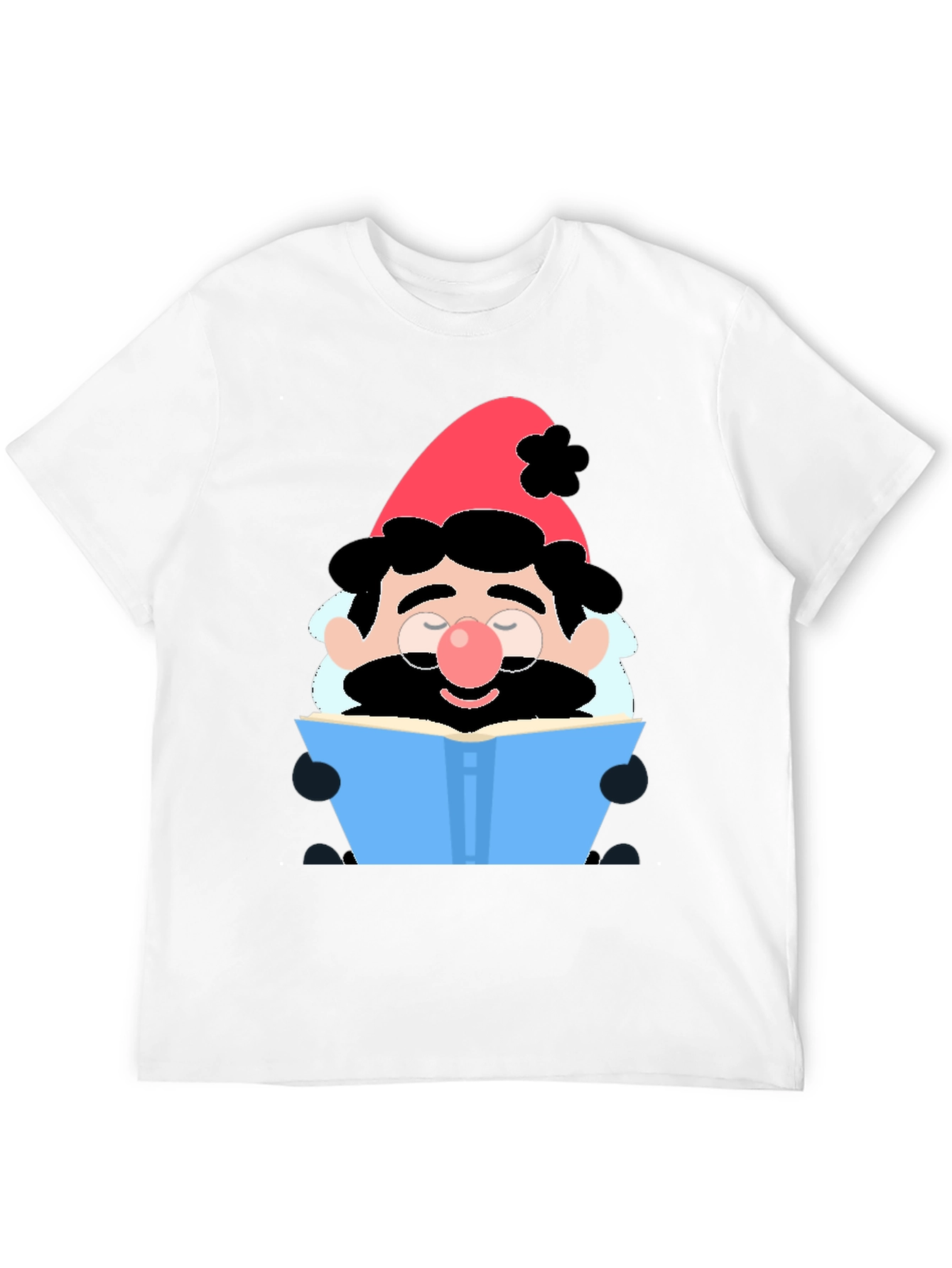 Bookish Gnome T-Shirt - Whimsical Graphic Tee