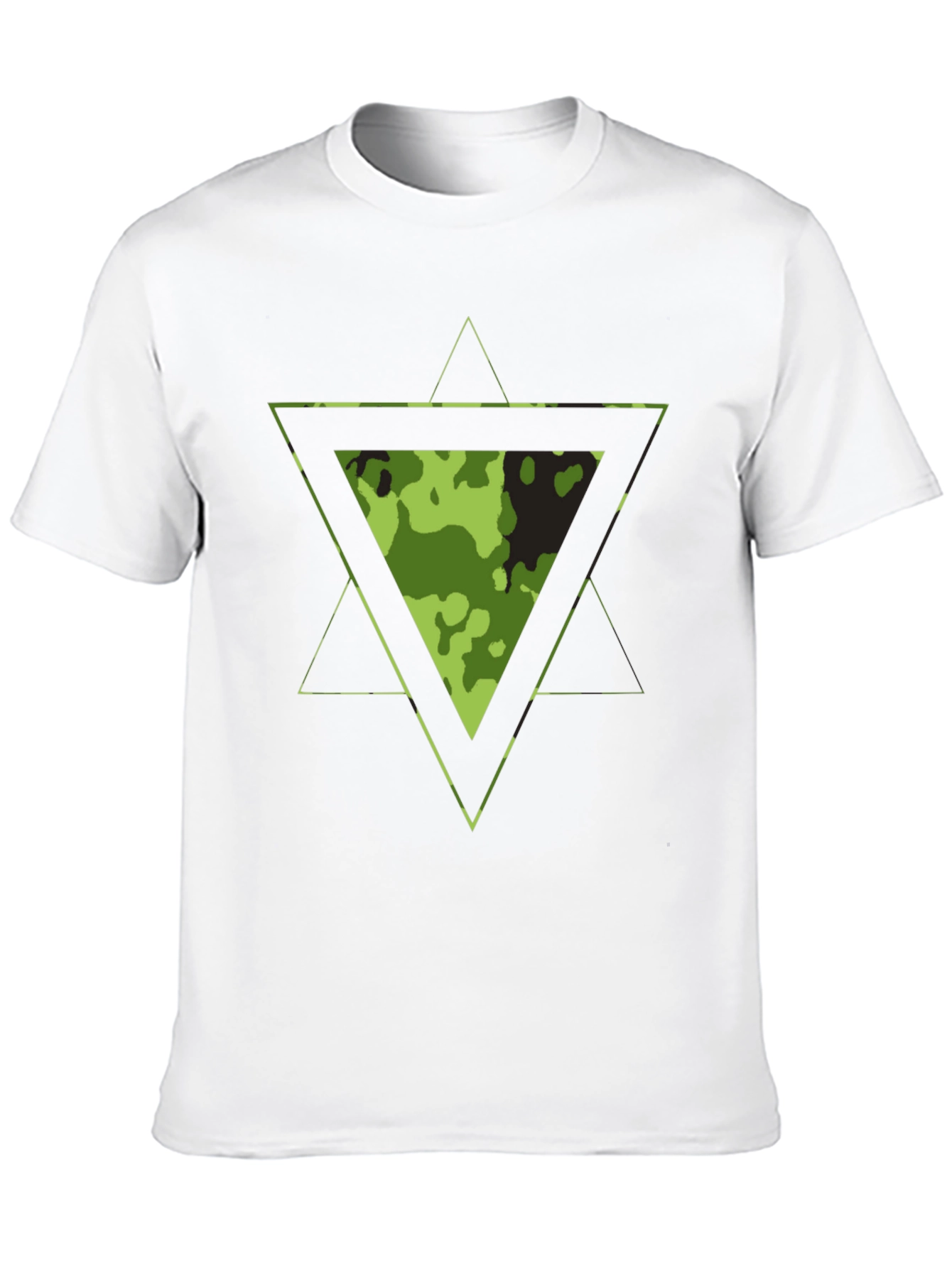 Camouflage Triangle Graphic T-Shirt - Mens