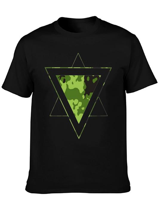 Camouflage Triangle Graphic T-Shirt - Mens