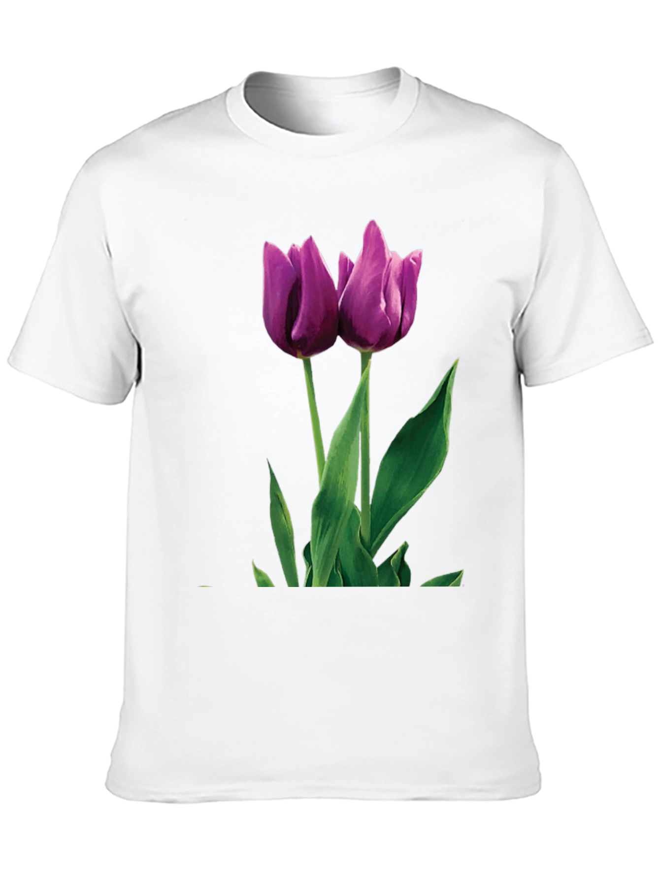Tulip Graphic T-Shirt - Black Cotton Blend