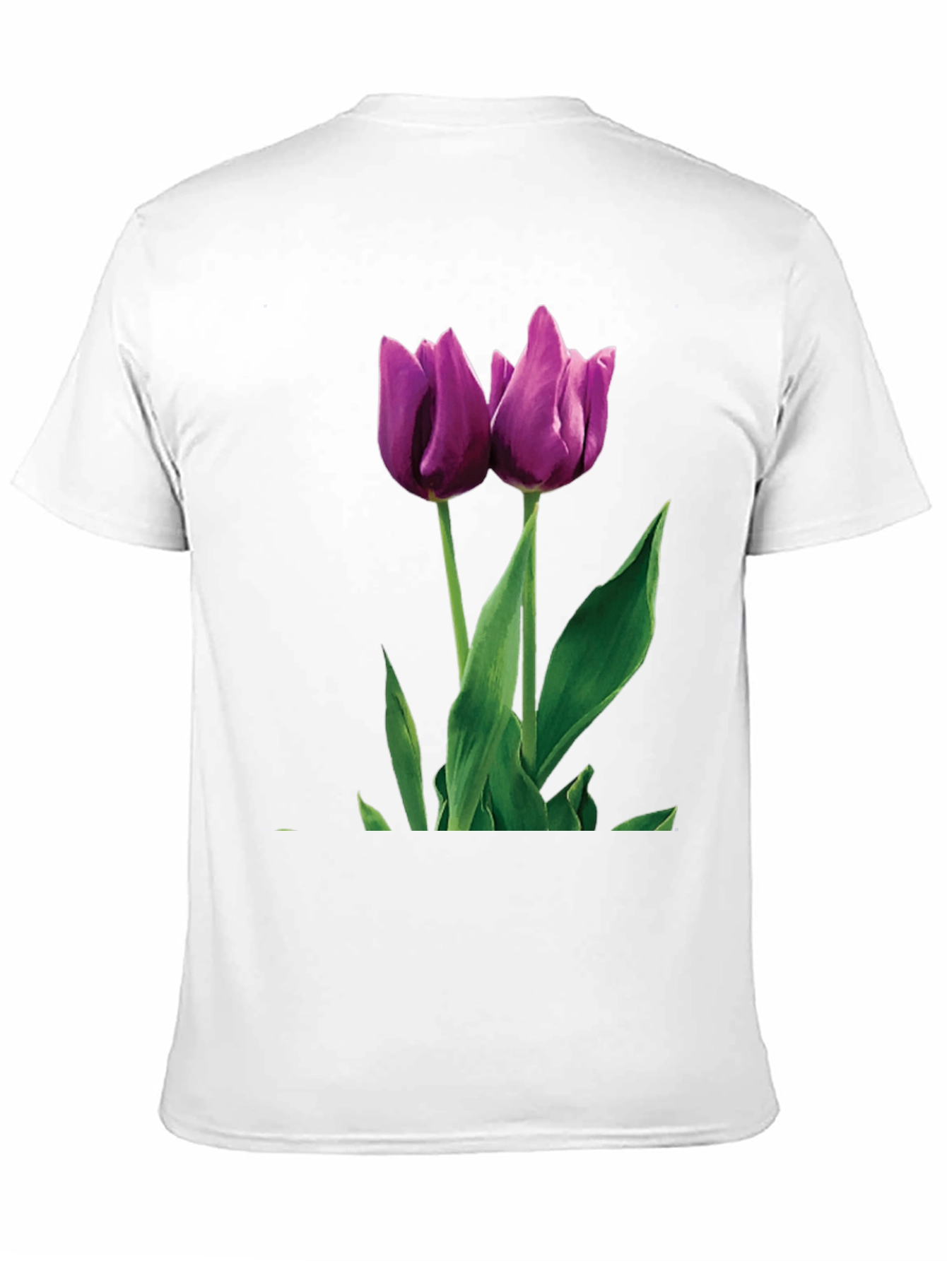 Tulip Graphic T-Shirt - Black Cotton Blend