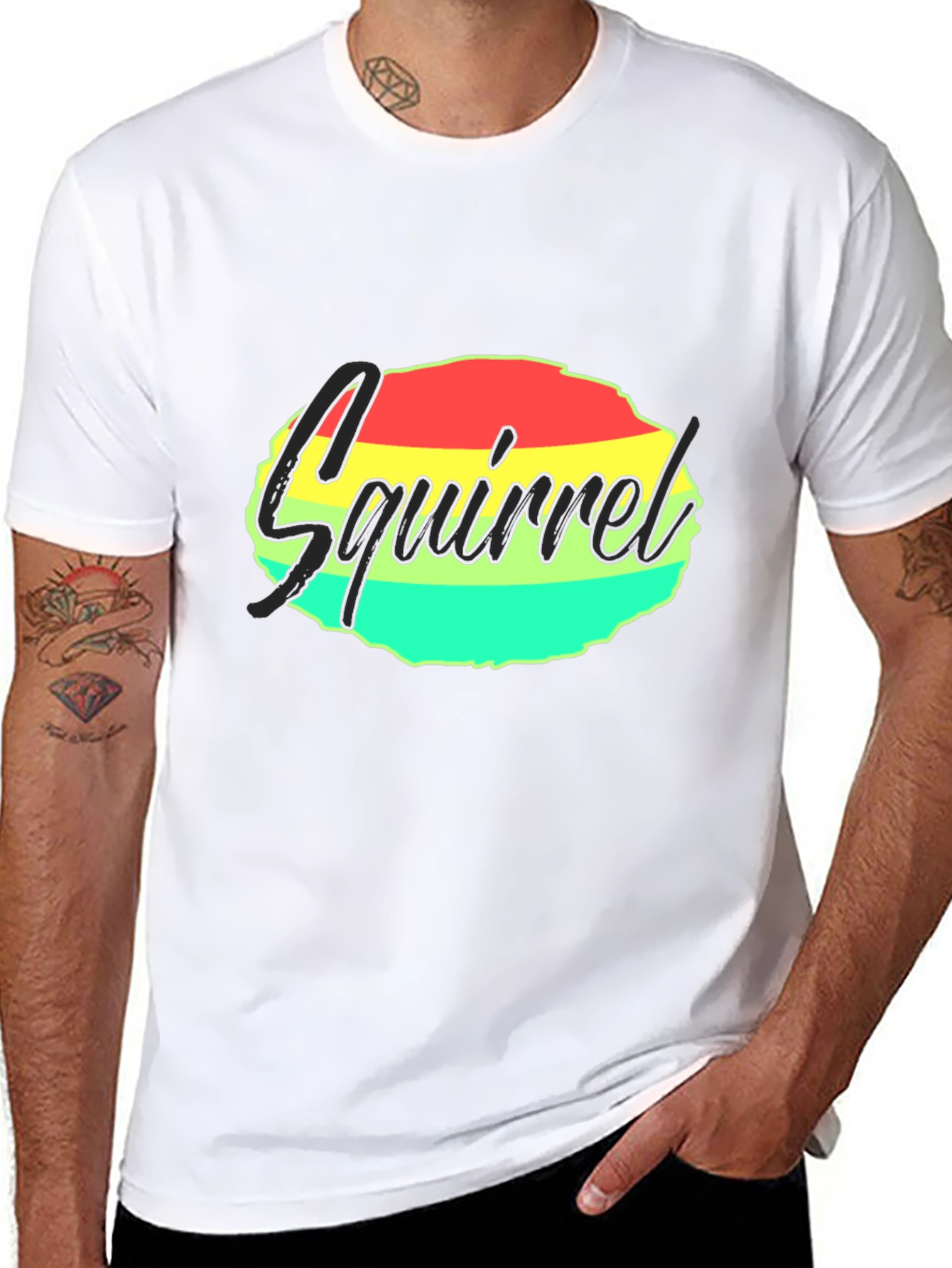Squirrel T-Shirt - Funky Rasta Design
