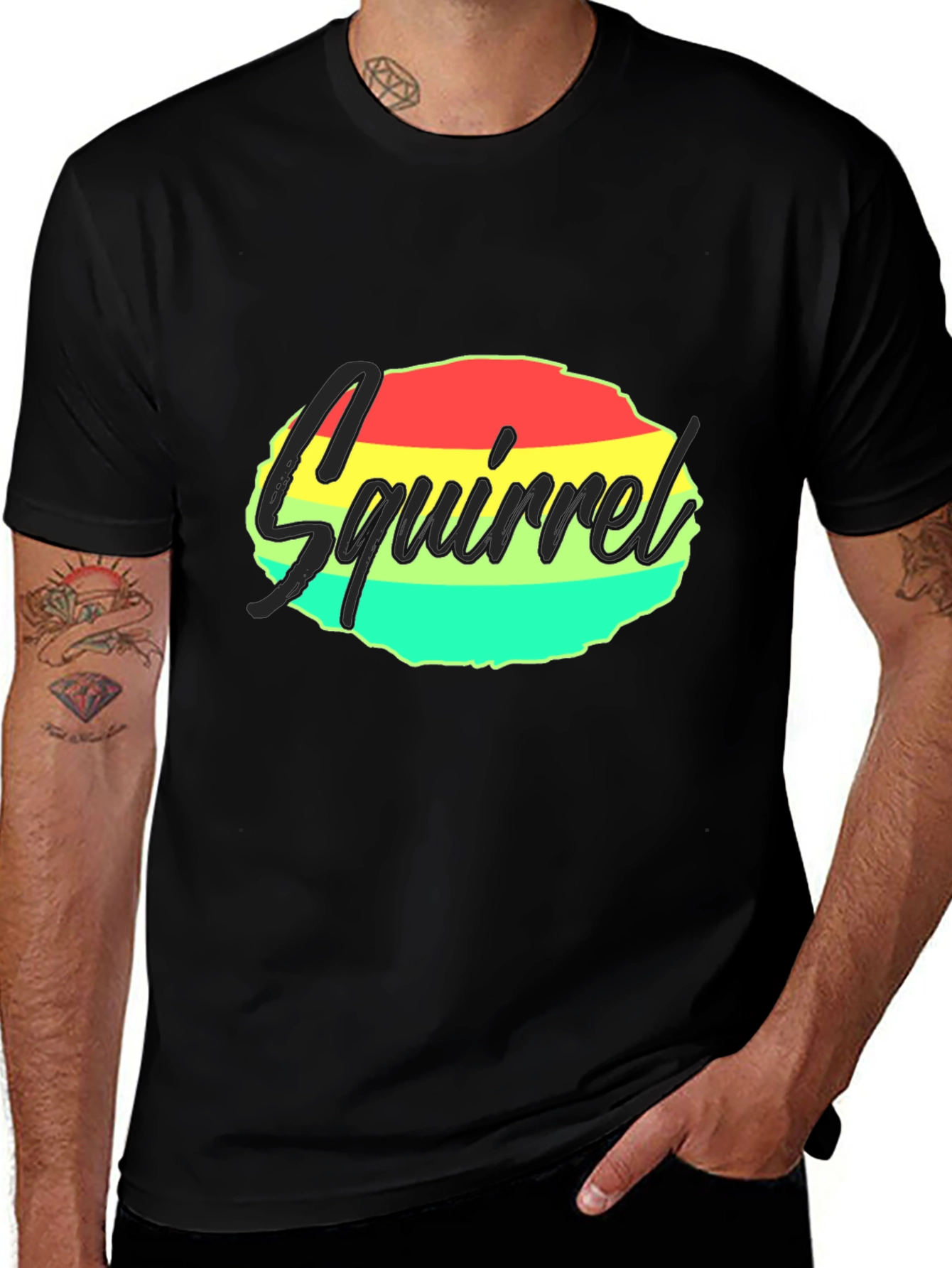 Squirrel T-Shirt - Funky Rasta Design