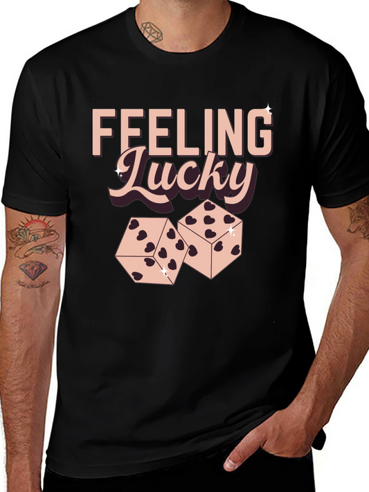 Feeling Lucky Dice Graphic T-Shirt