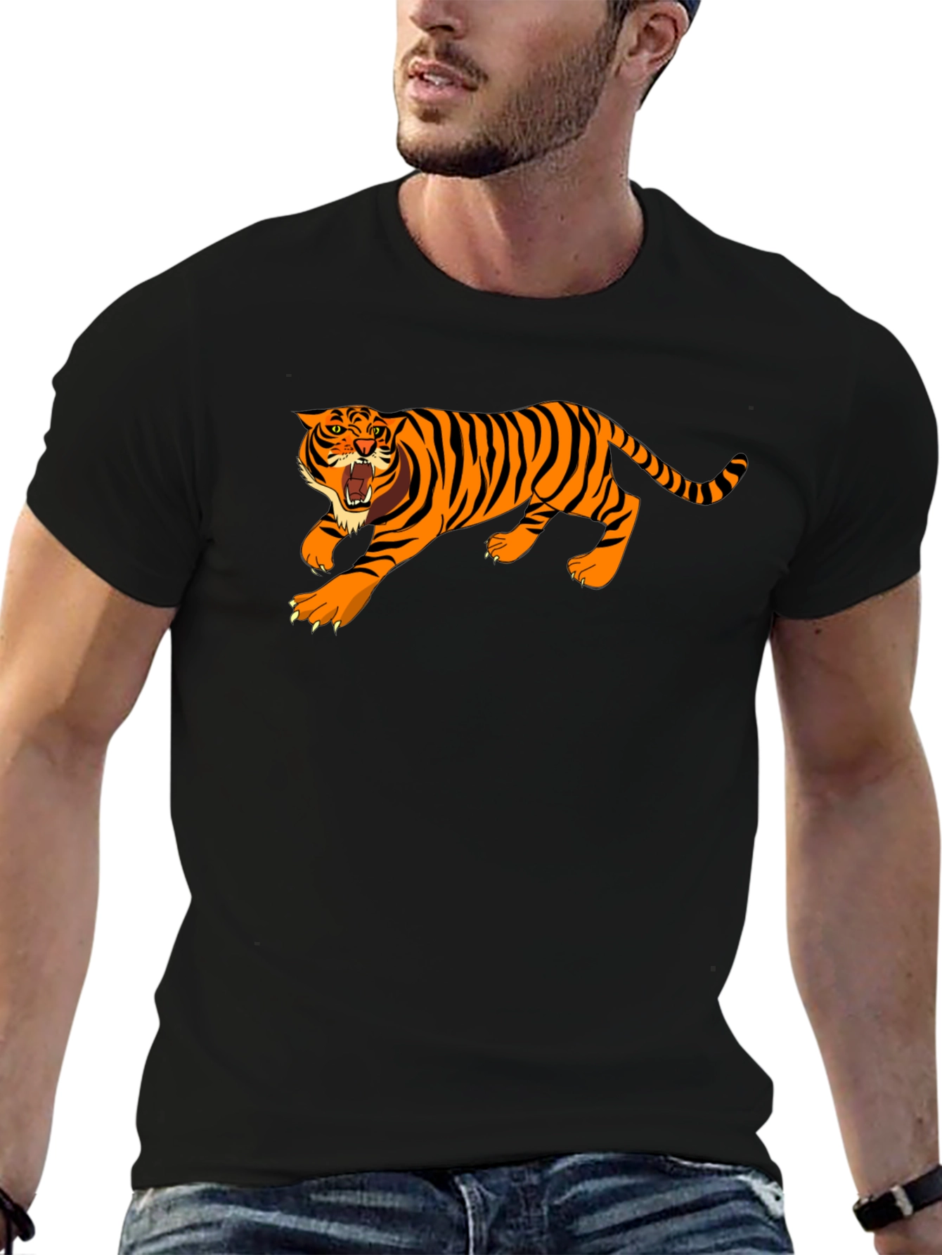 Tiger Graphic T-Shirt - Black