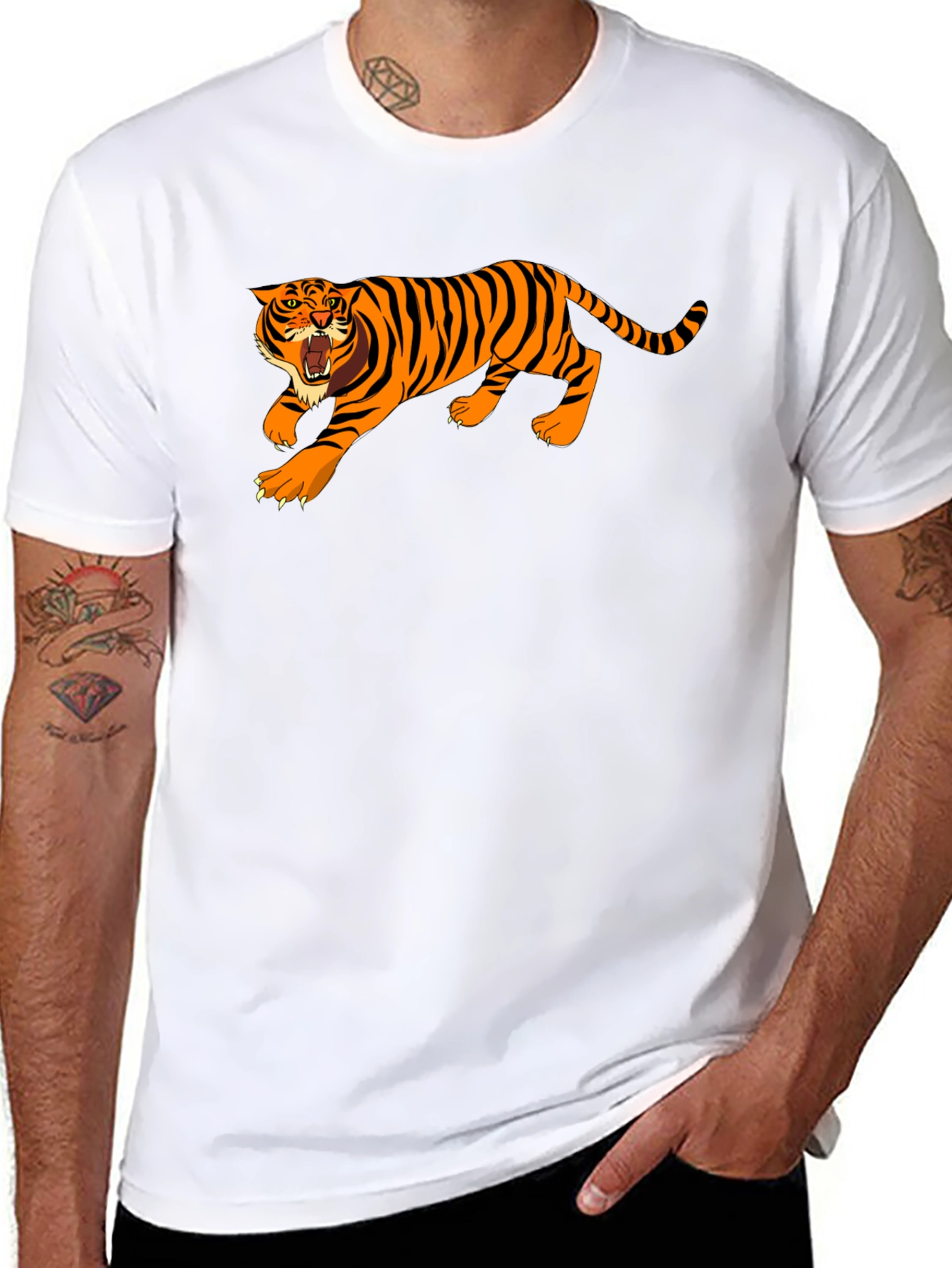Tiger Graphic T-Shirt - Black